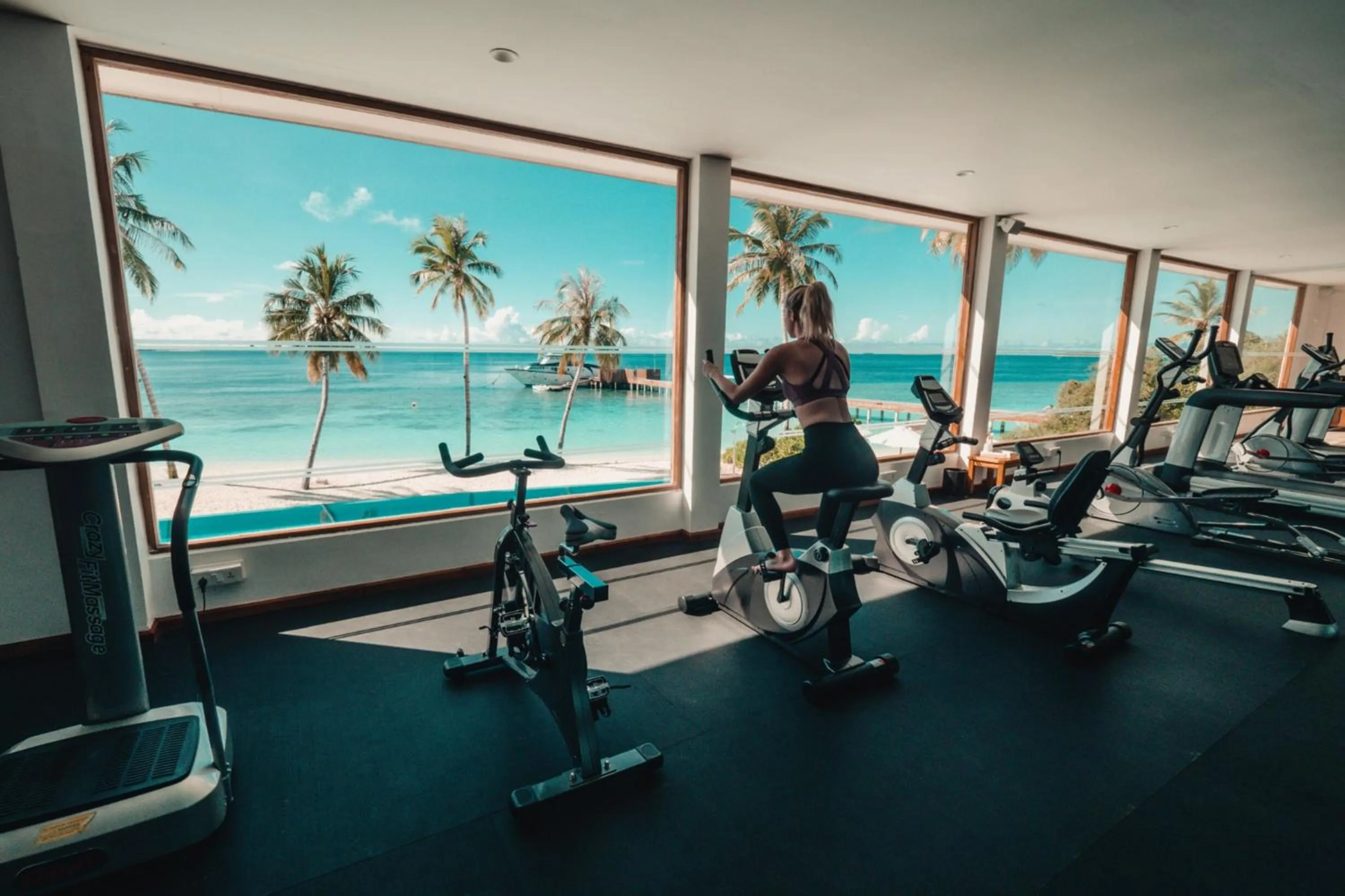 Fitness centre/facilities in Reethi Faru Resort