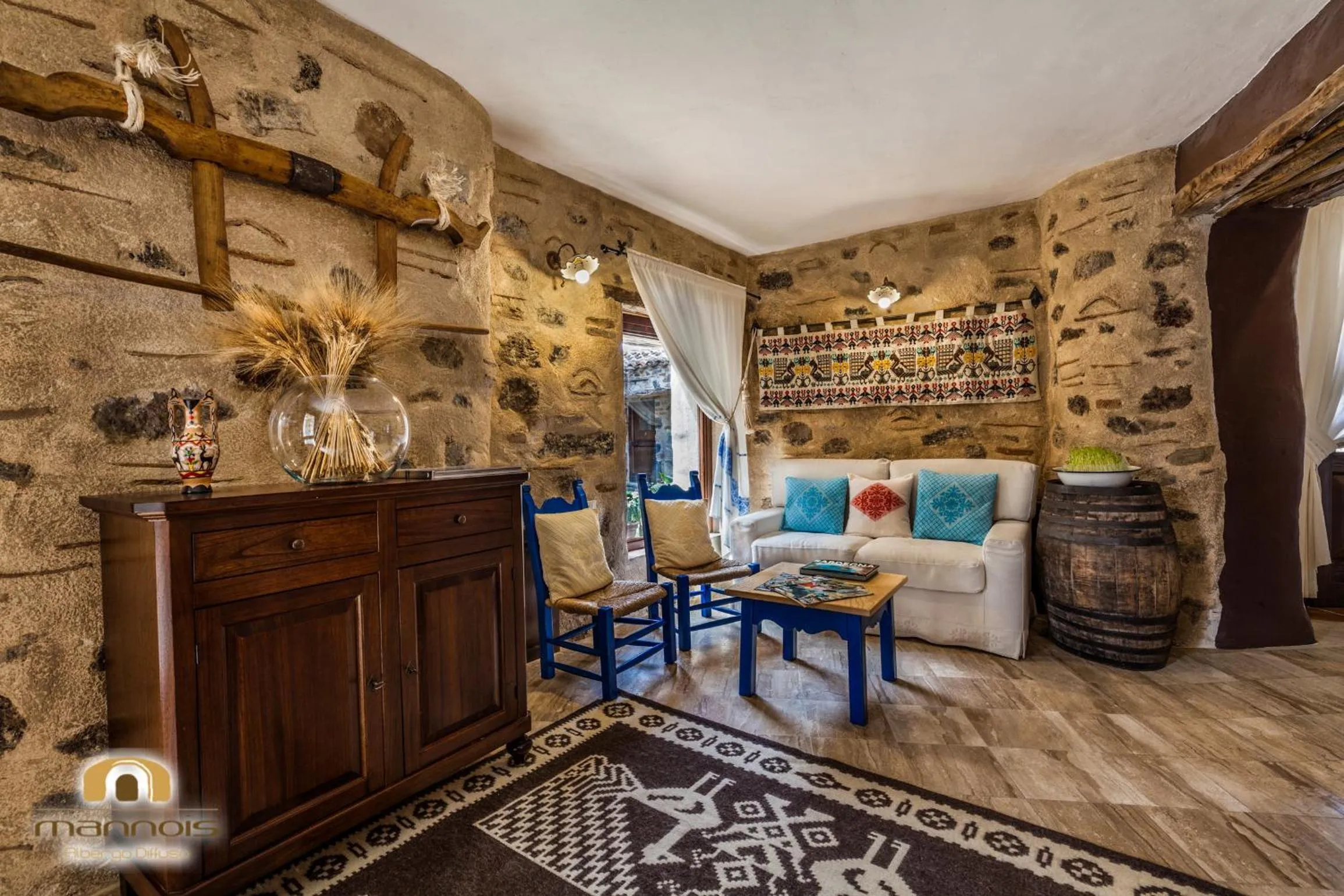 Living room in Albergo Diffuso Mannois