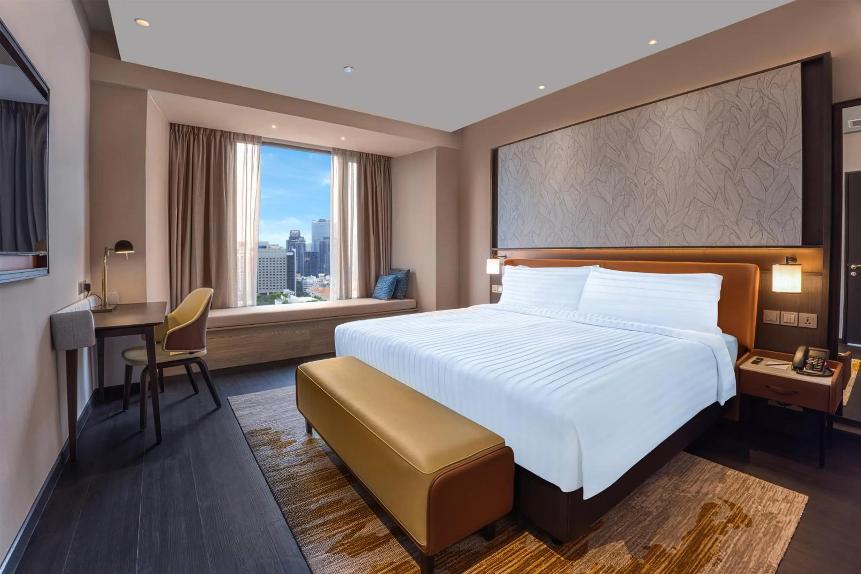 Bedroom, Bed in Wyndham Singapore Hotel