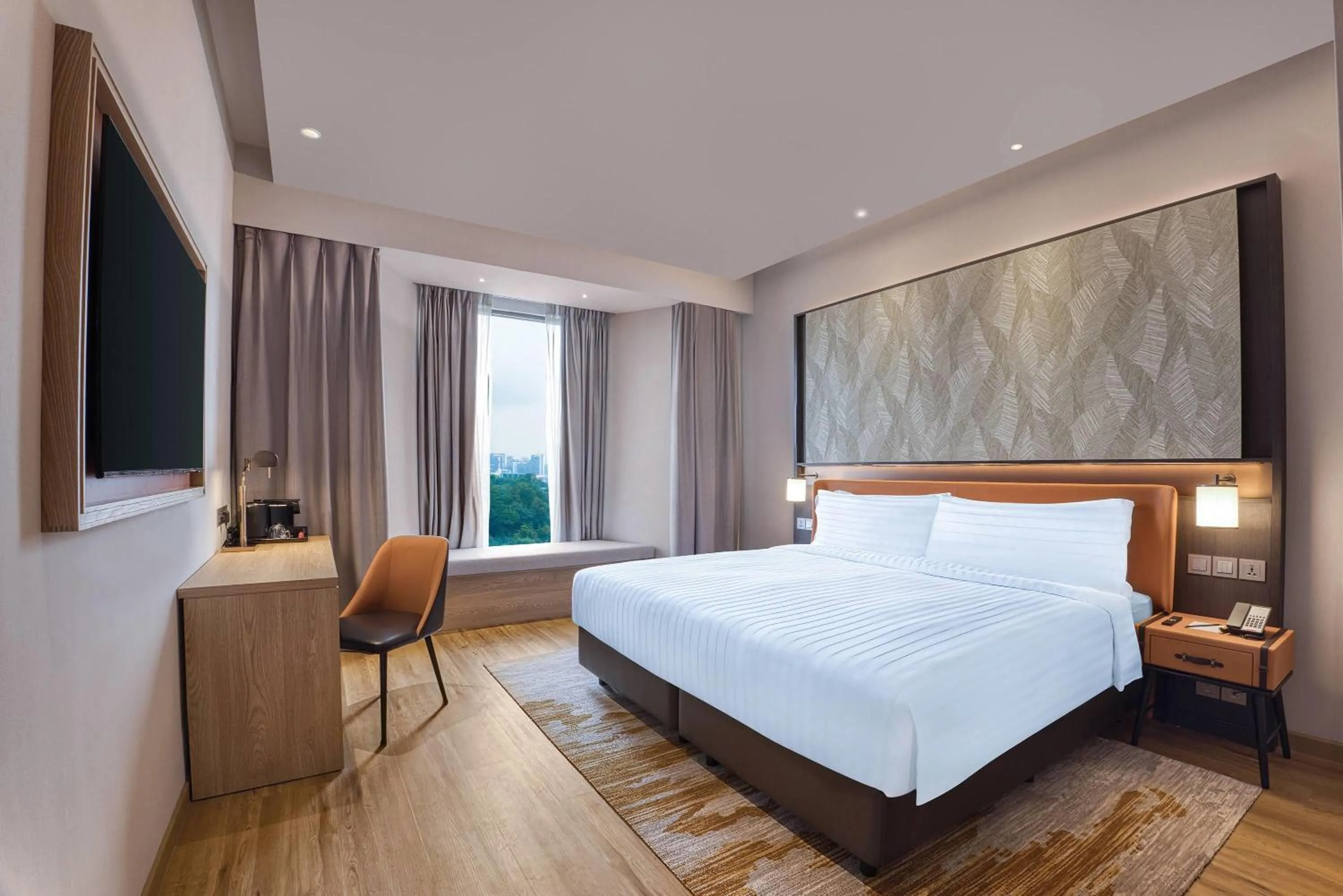 Photo of the whole room, Bed in Wyndham Singapore Hotel