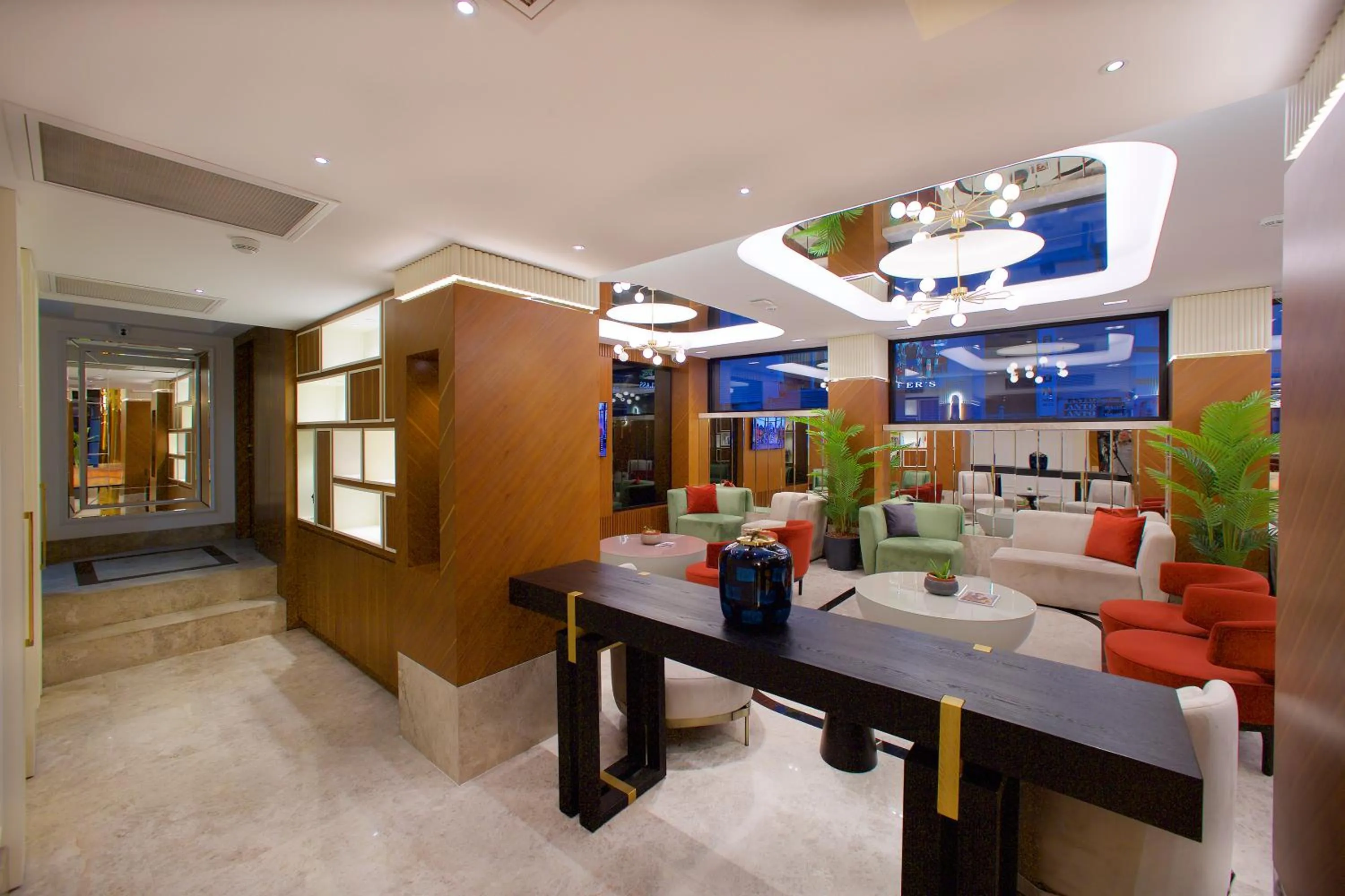 Lobby or reception in Hotel Eyfel