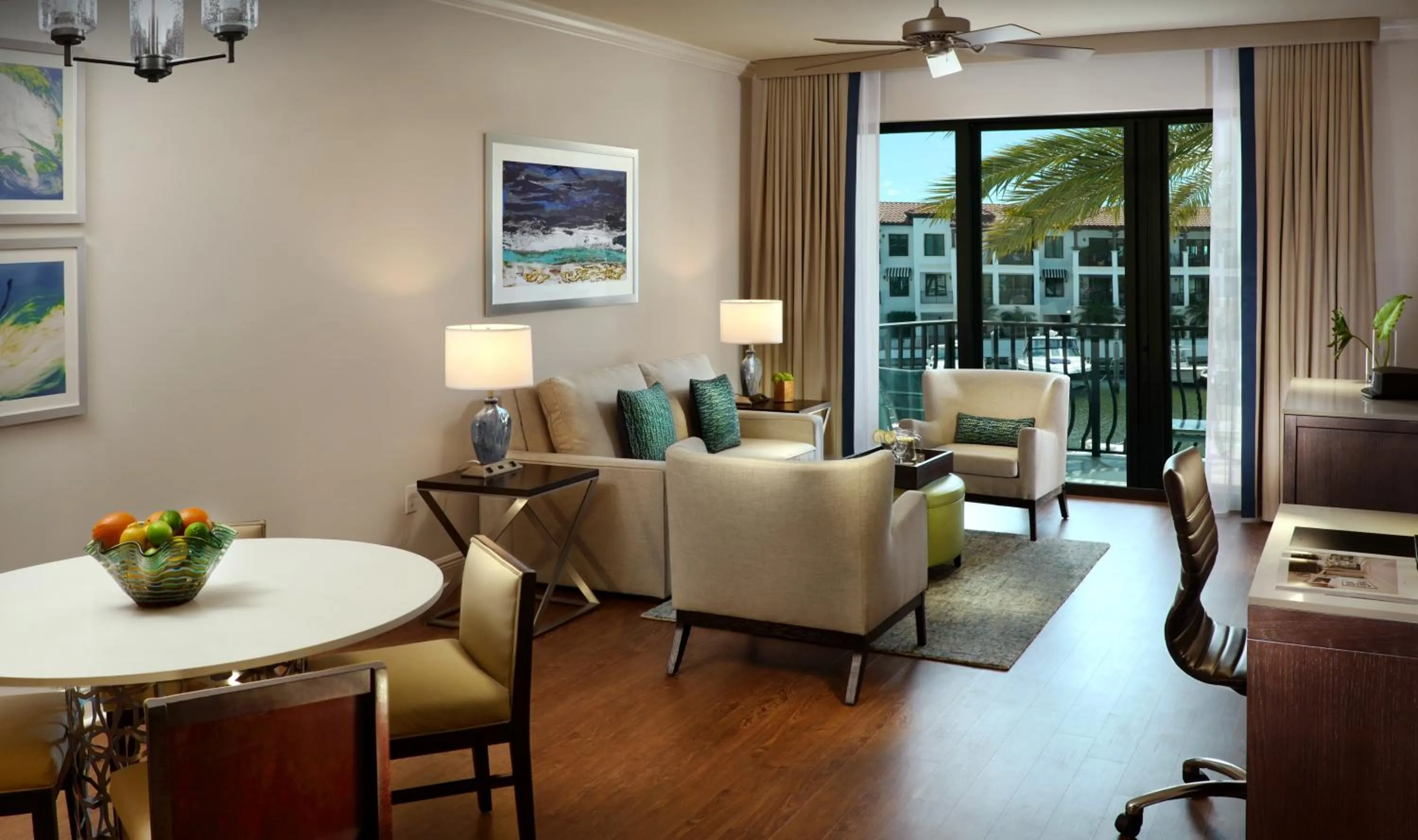 Living room in Naples Bay Resort and Marina
