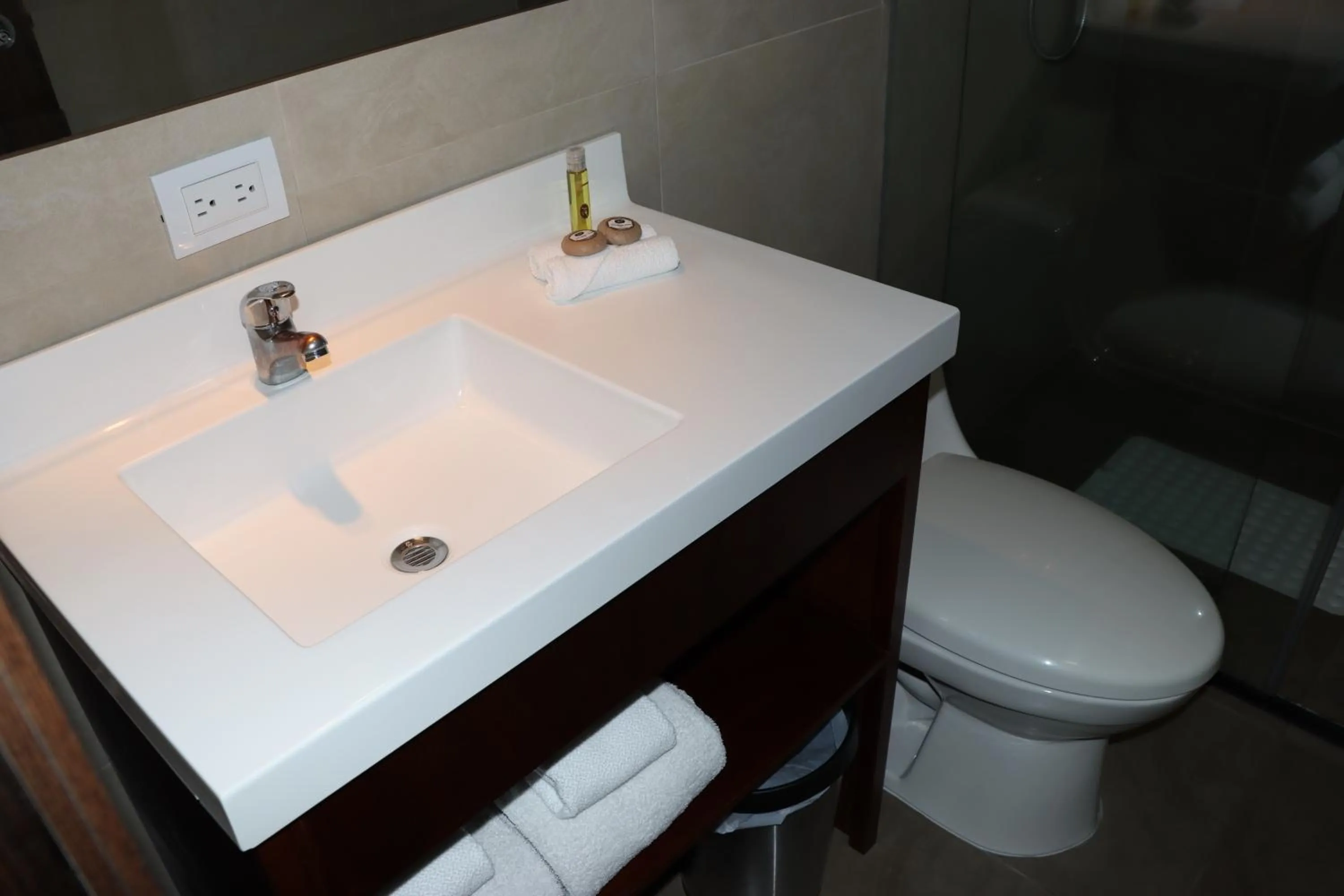 Toilet in Hotel San Agustin Plaza