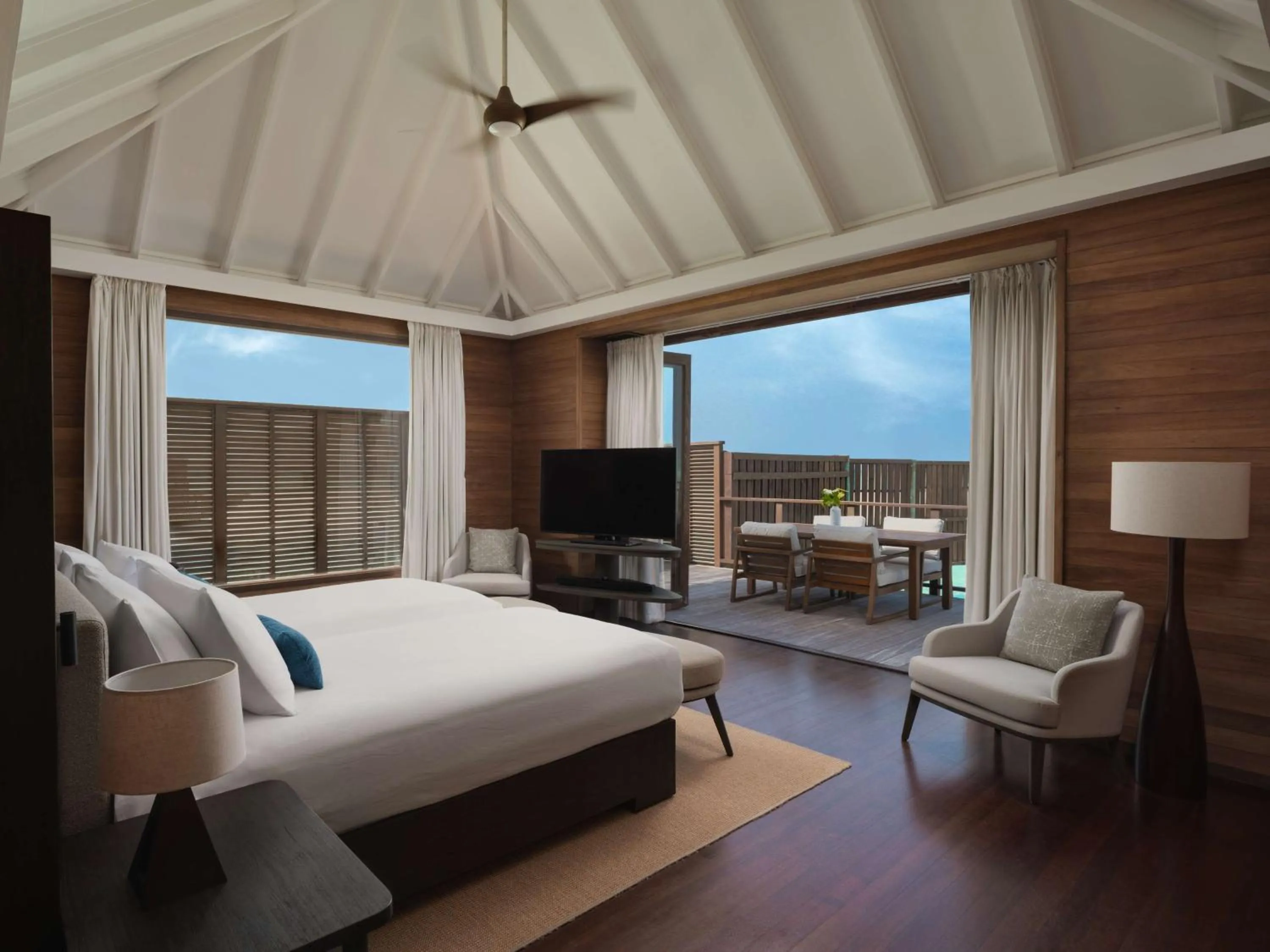 Photo of the whole room, Bed in Conrad Maldives Rangali Island