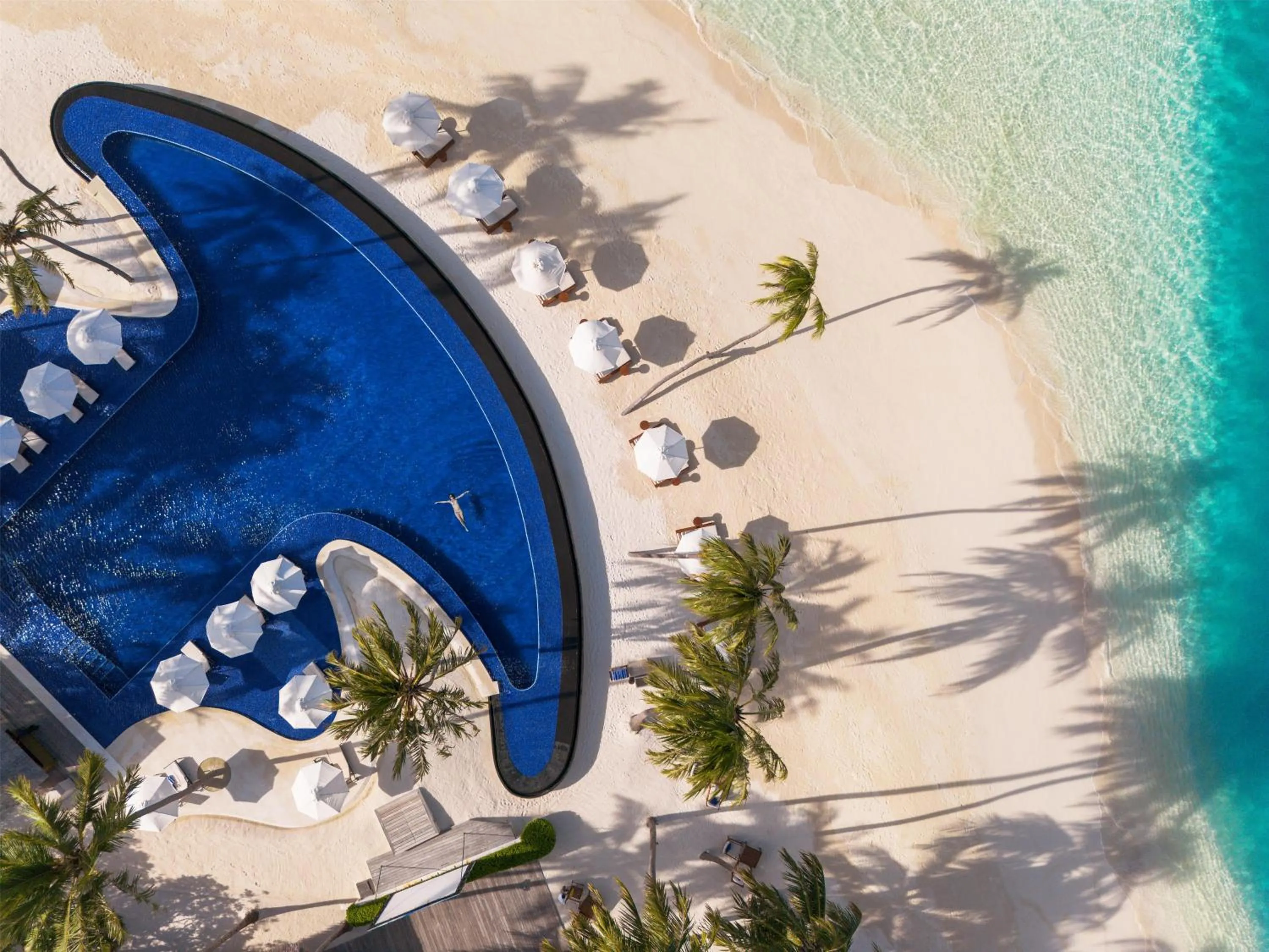 Pool view in Conrad Maldives Rangali Island