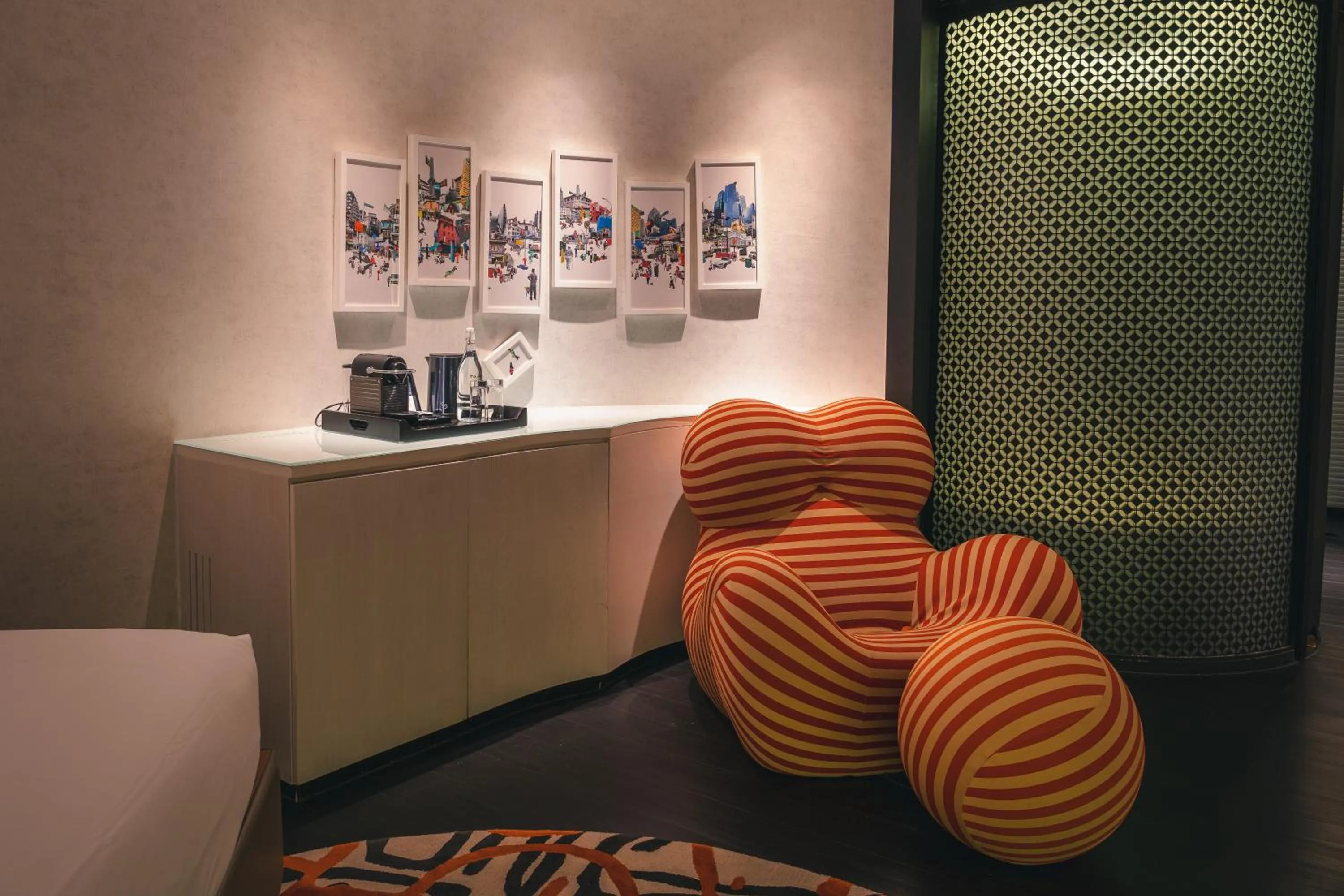 Seating area in Naumi Hotel Singapore