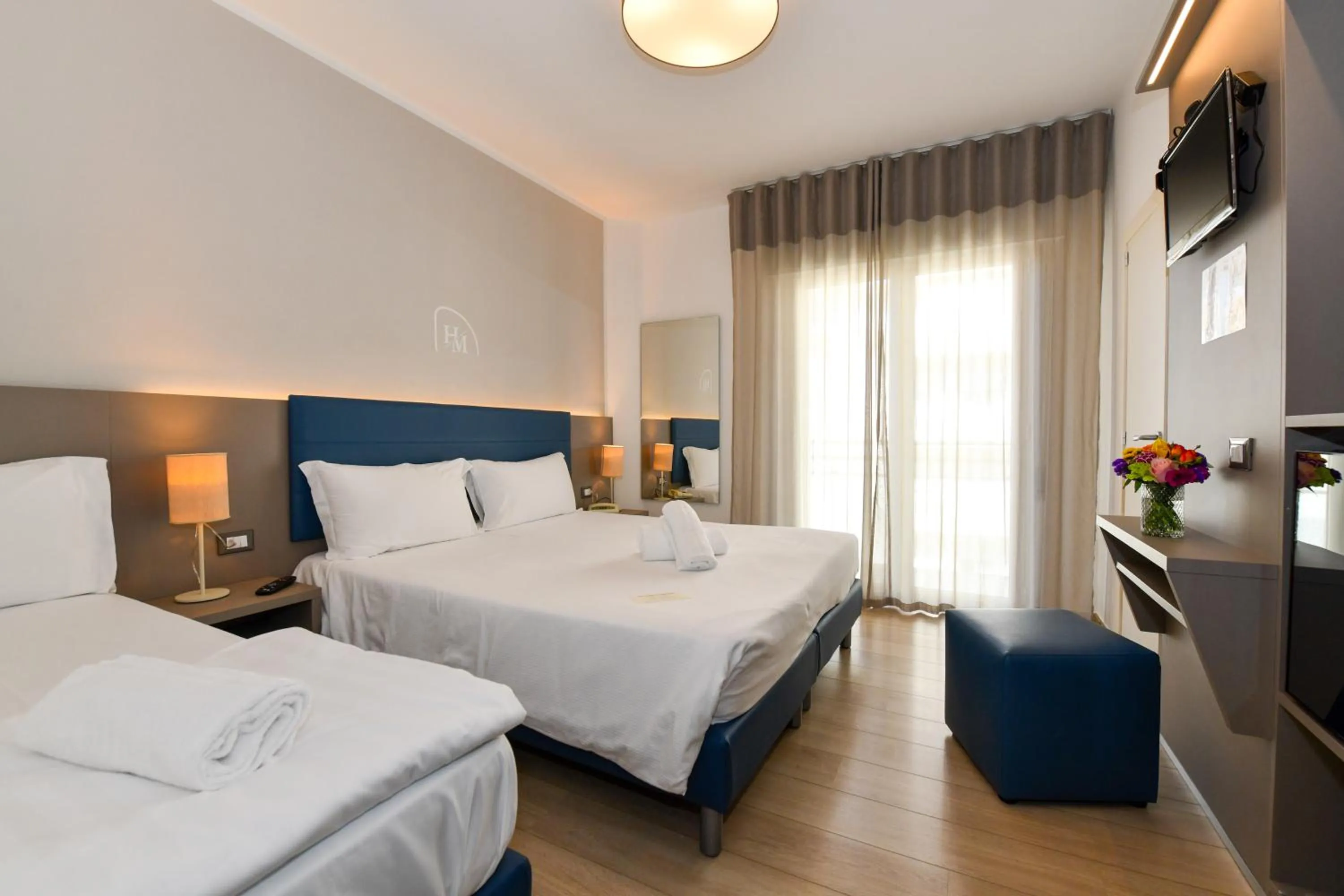 Bed in Hotel Delle Mimose