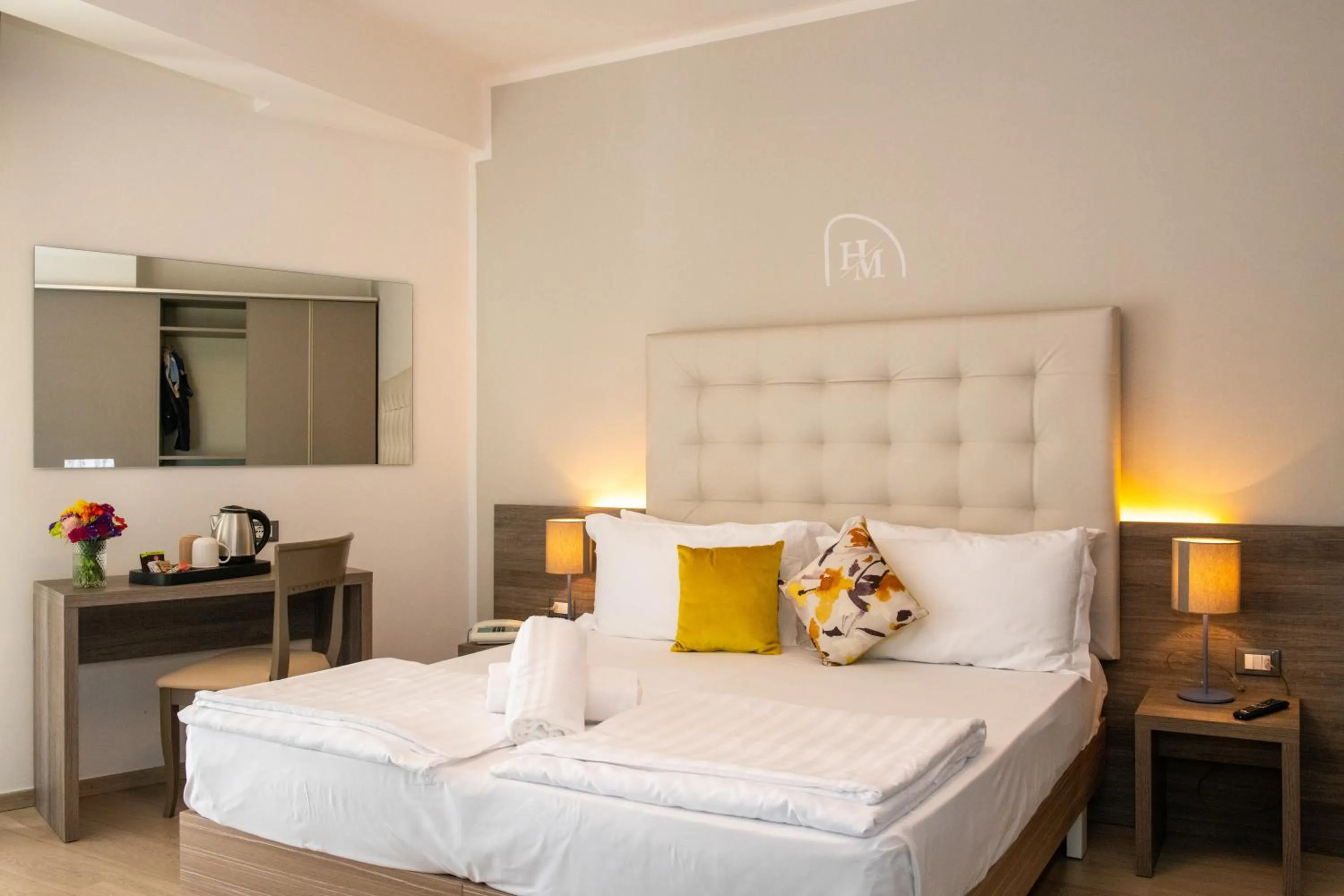 Bed in Hotel Delle Mimose