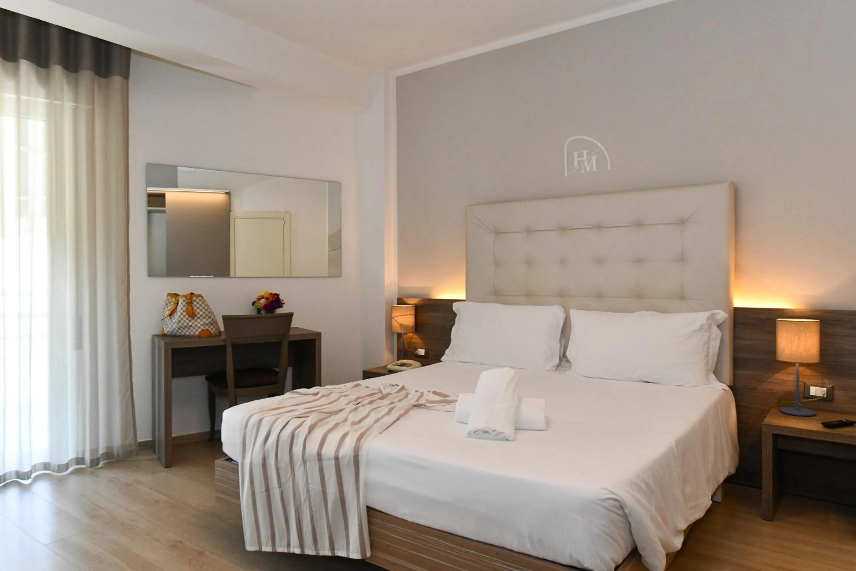 Bed in Hotel Delle Mimose