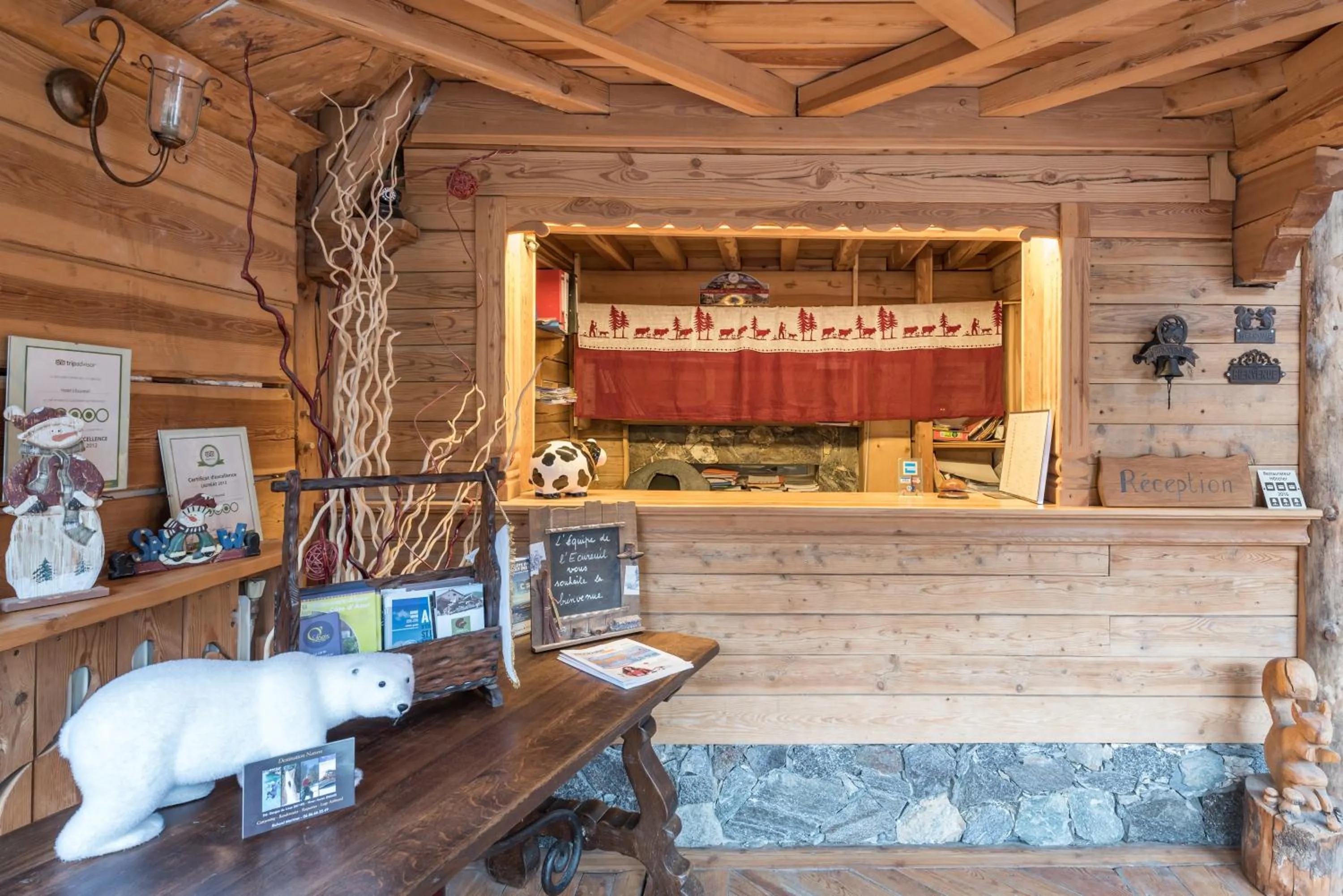 Lobby or reception in Hotel l'Ecureuil