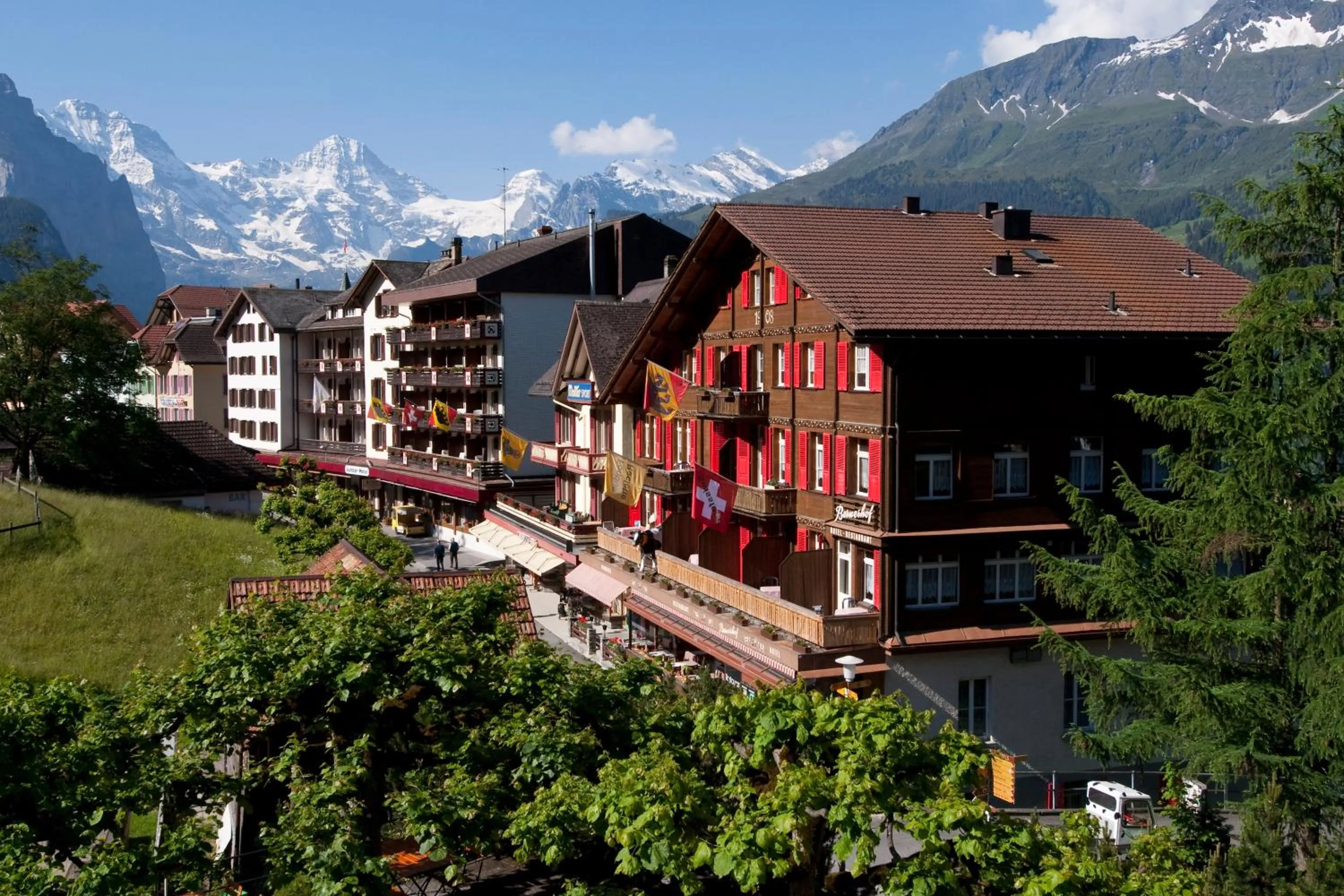 Facade/entrance in Swiss Lodge Hotel Bernerhof