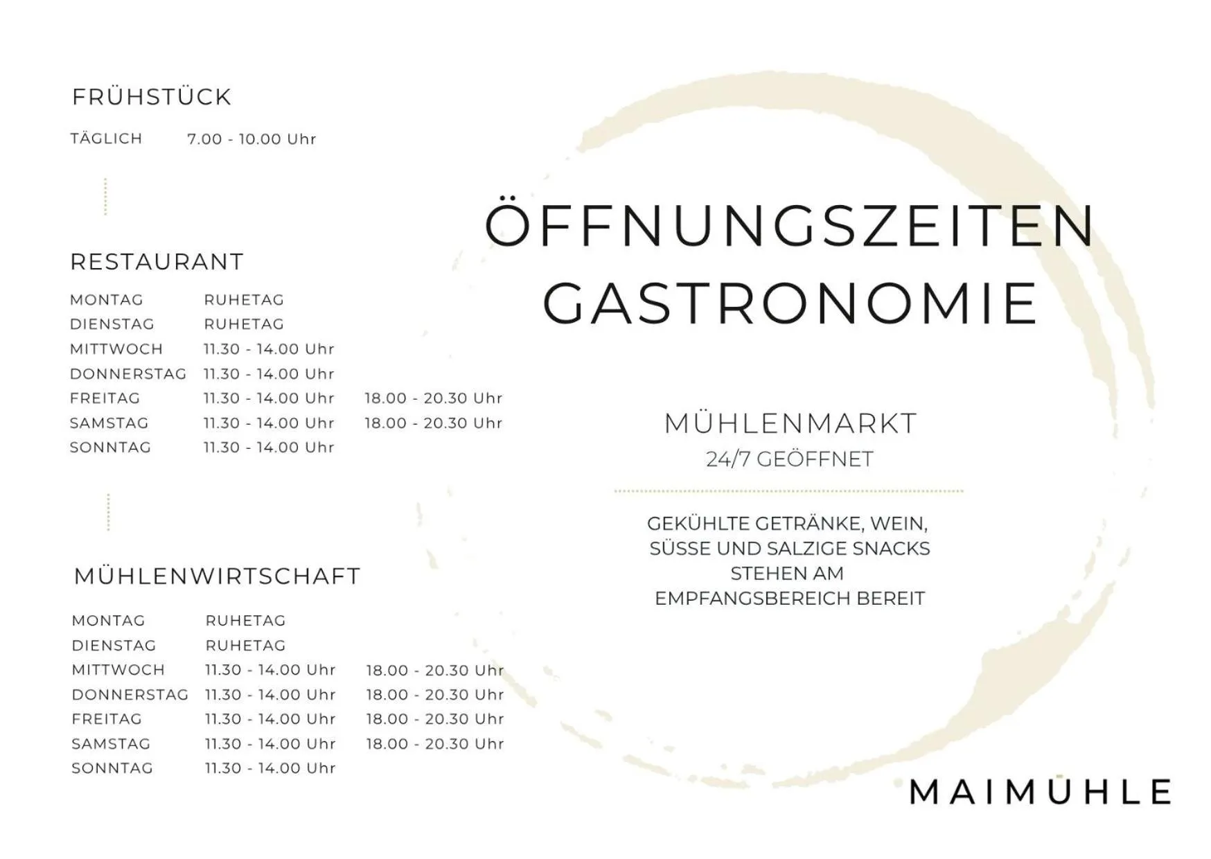 Restaurant/places to eat in Wein Erlebnis Hotel Maimühle