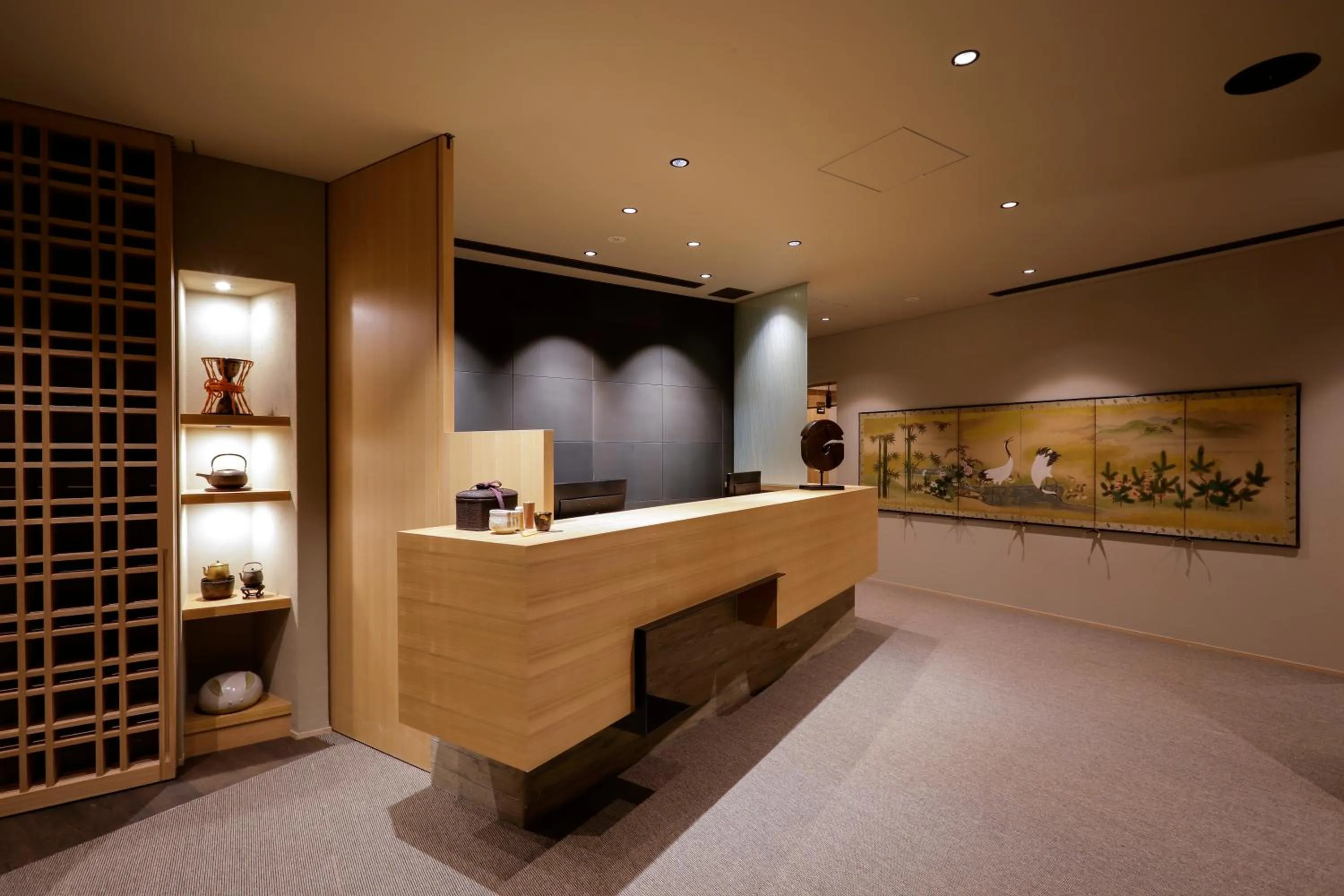 Lobby or reception in Kaminarimon Ryokan
