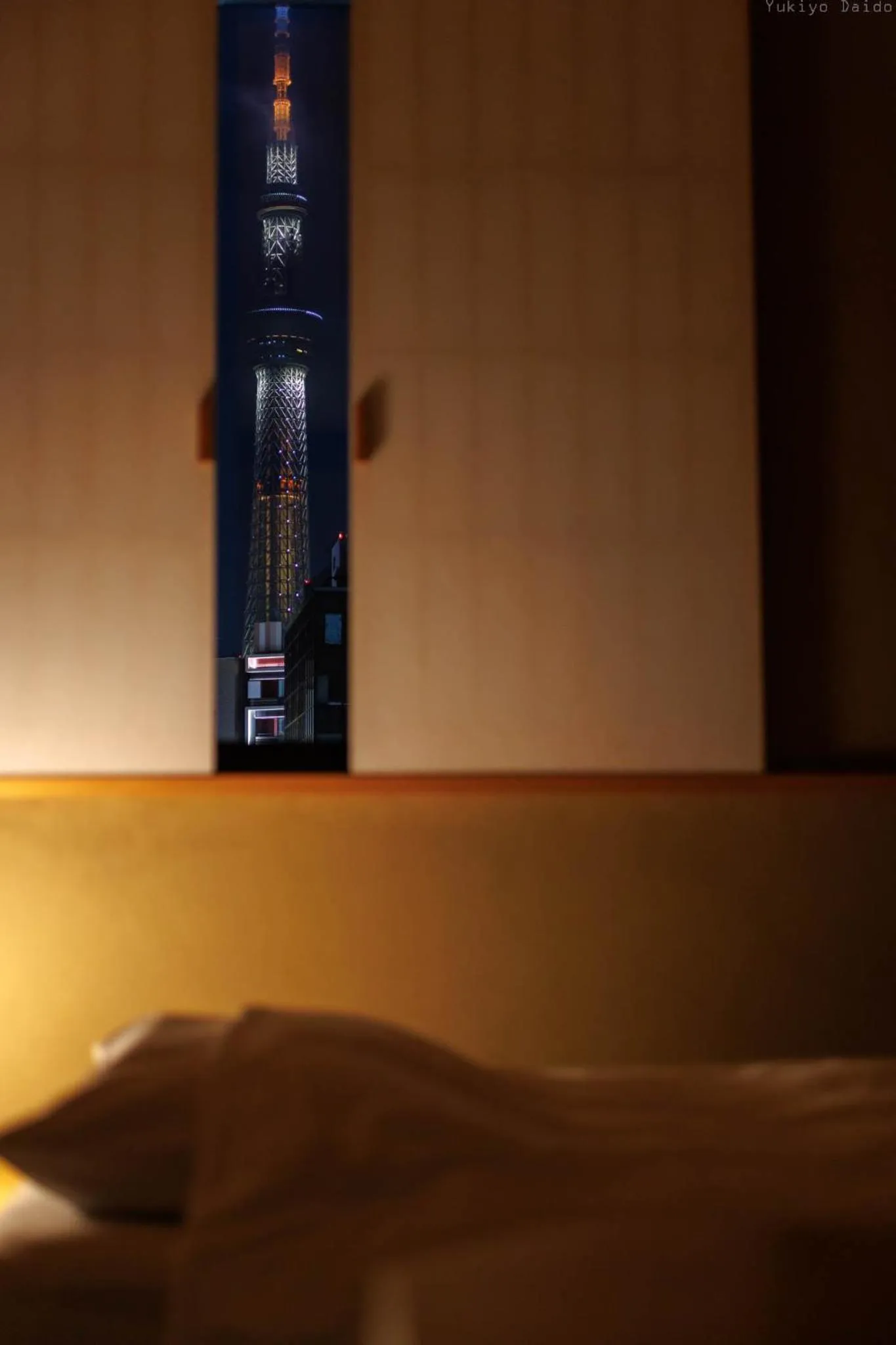 Bed in Kaminarimon Ryokan