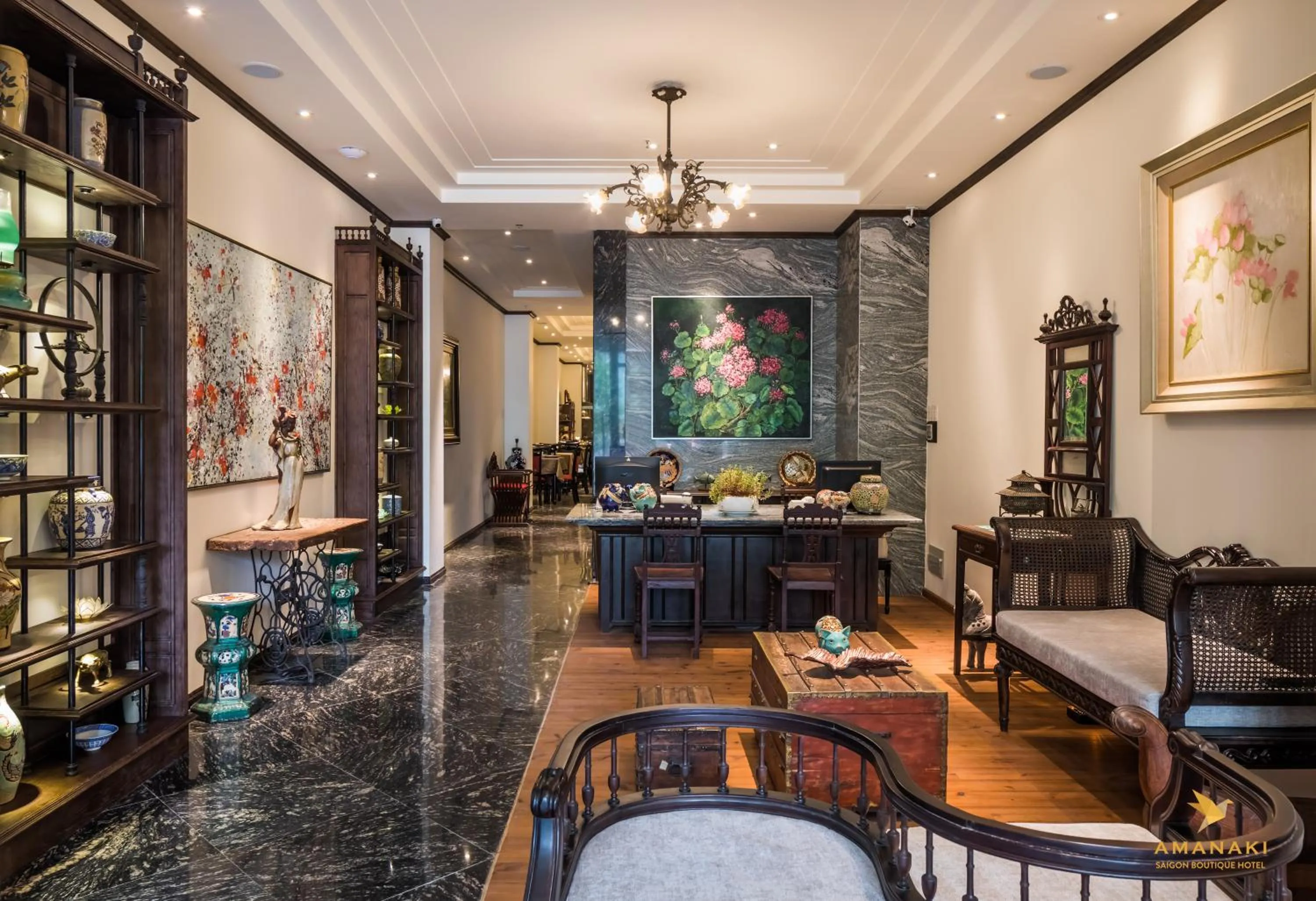 Lobby or reception in Amanaki Saigon Boutique Hotel