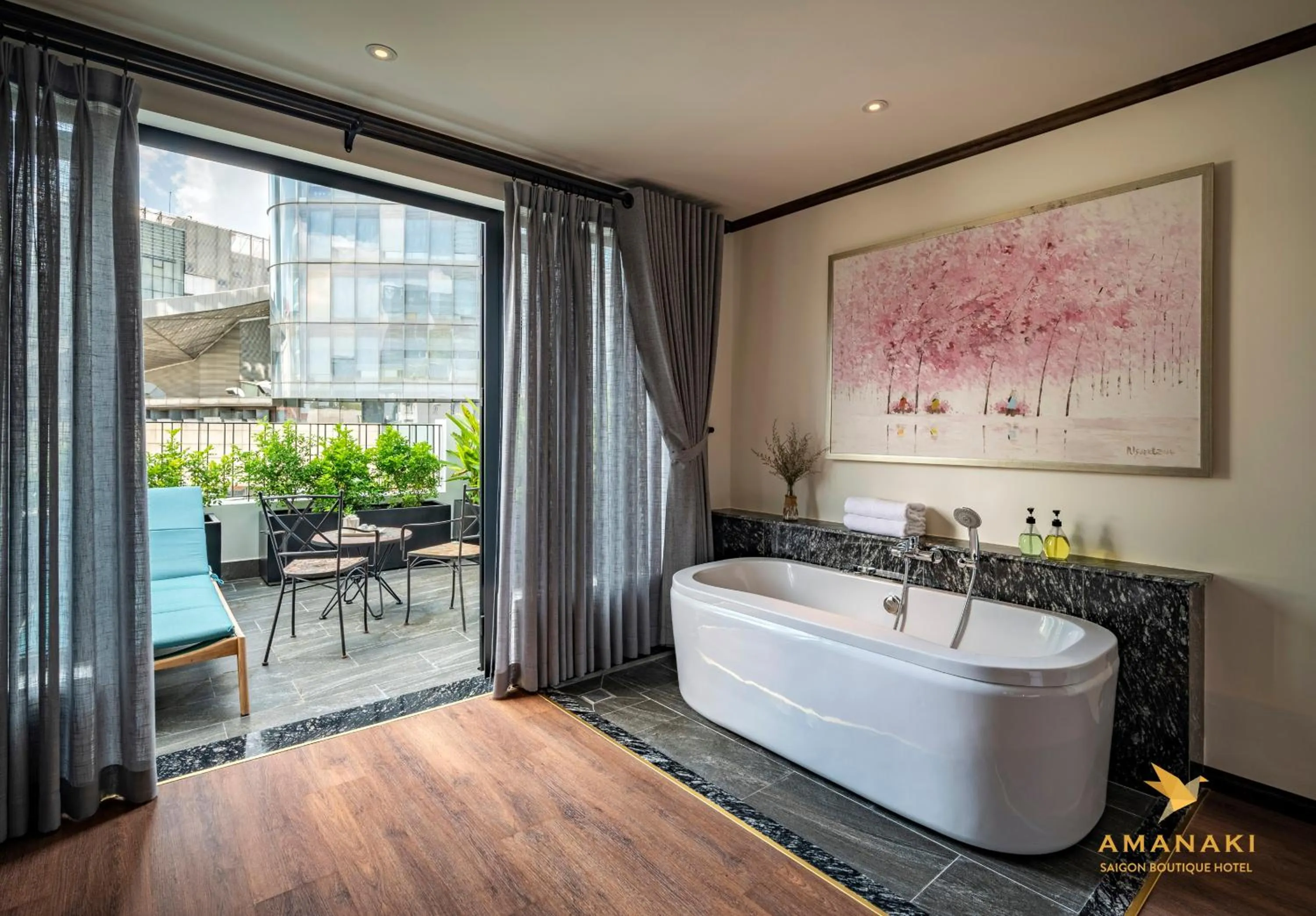 Balcony/Terrace in Amanaki Saigon Boutique Hotel