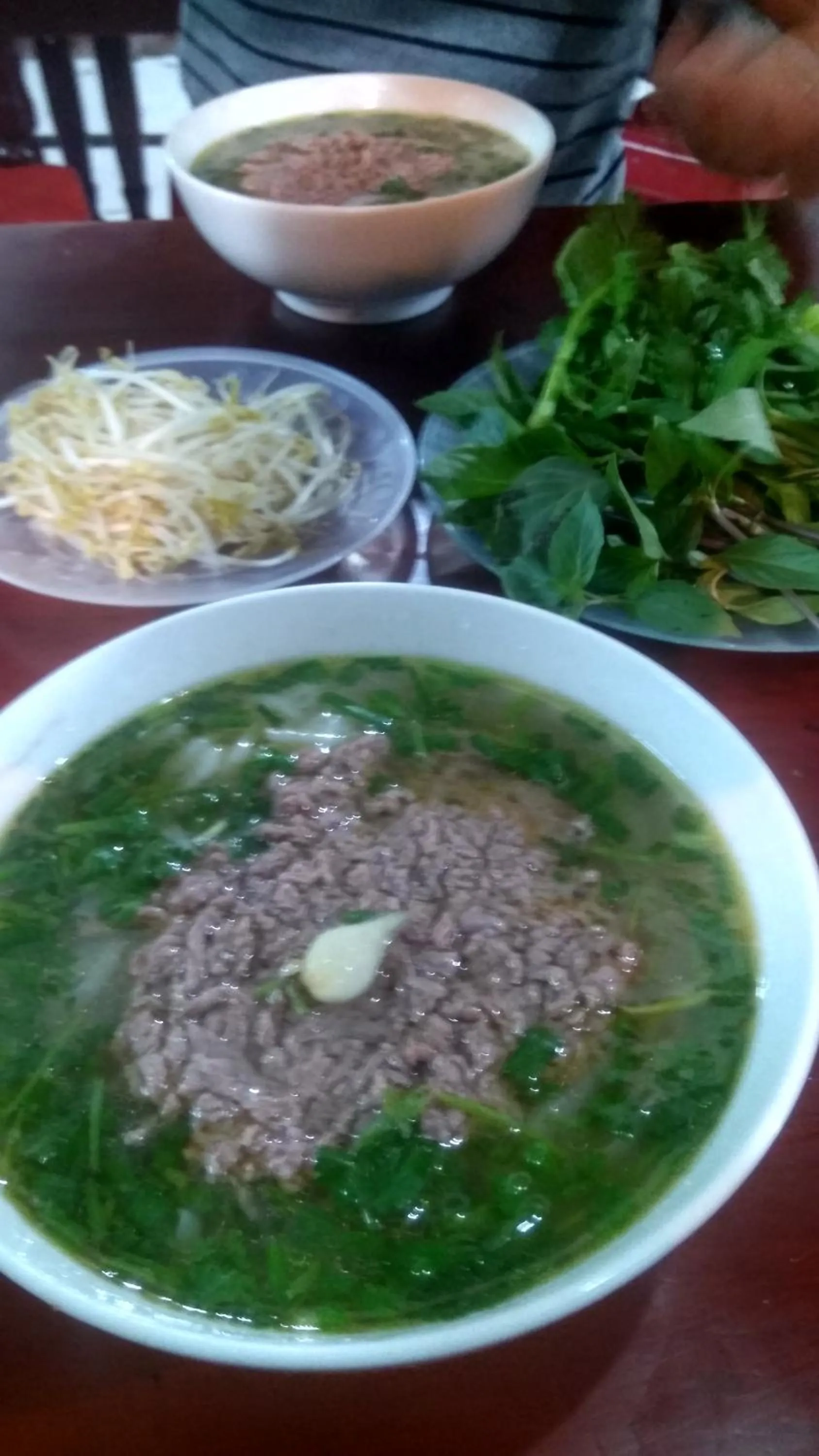 Asian breakfast in Hong My Hotel