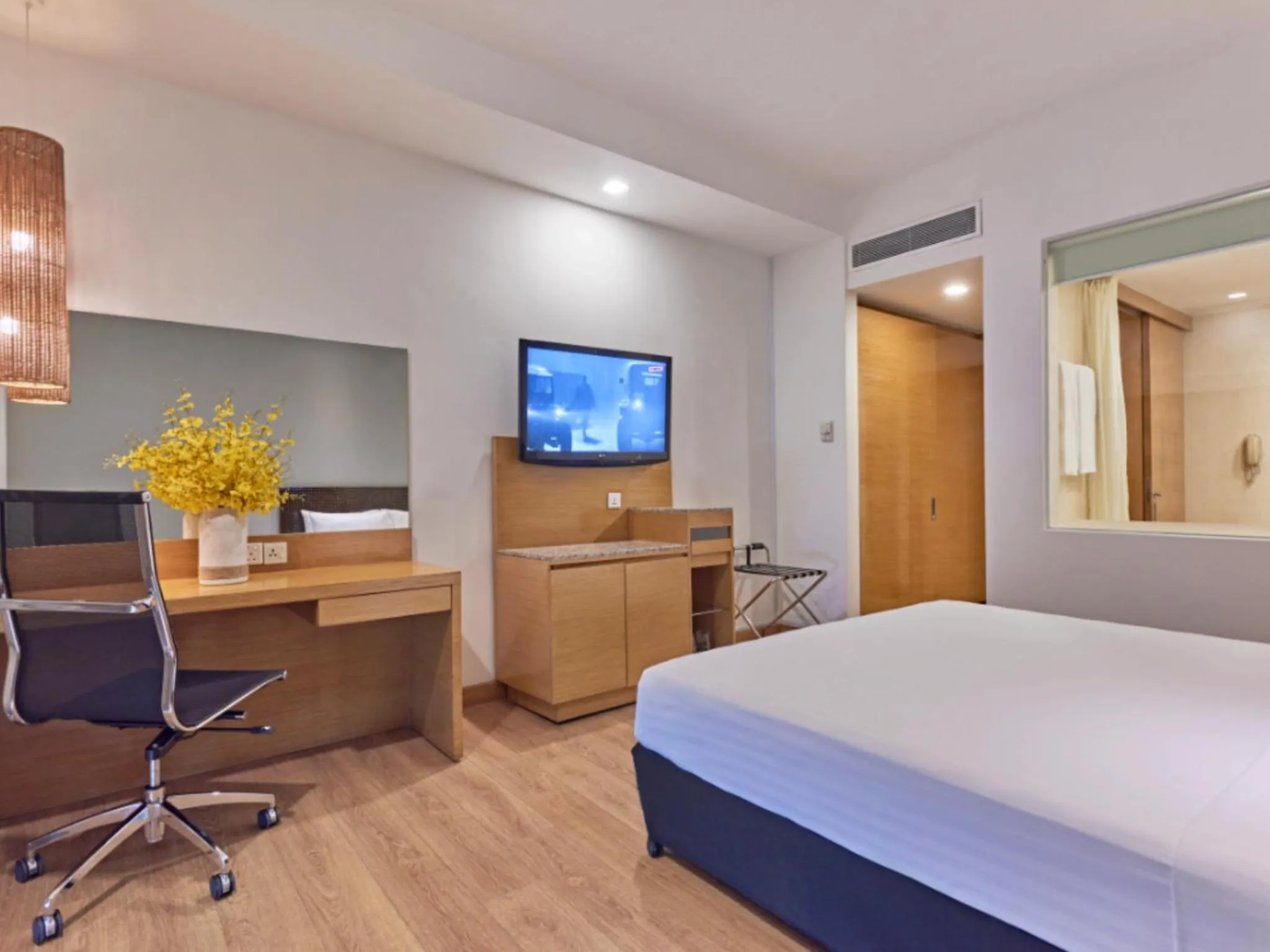 Bathroom, Bed in Village Hotel Changi by Far East Hospitality