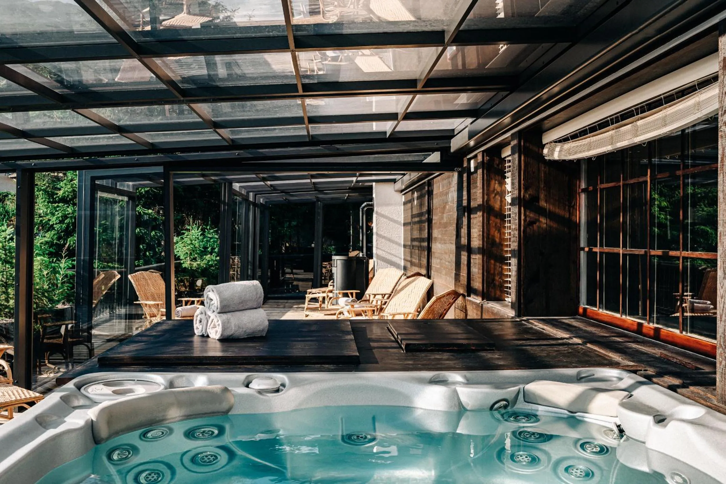 Hot Tub in Experimental Chalet