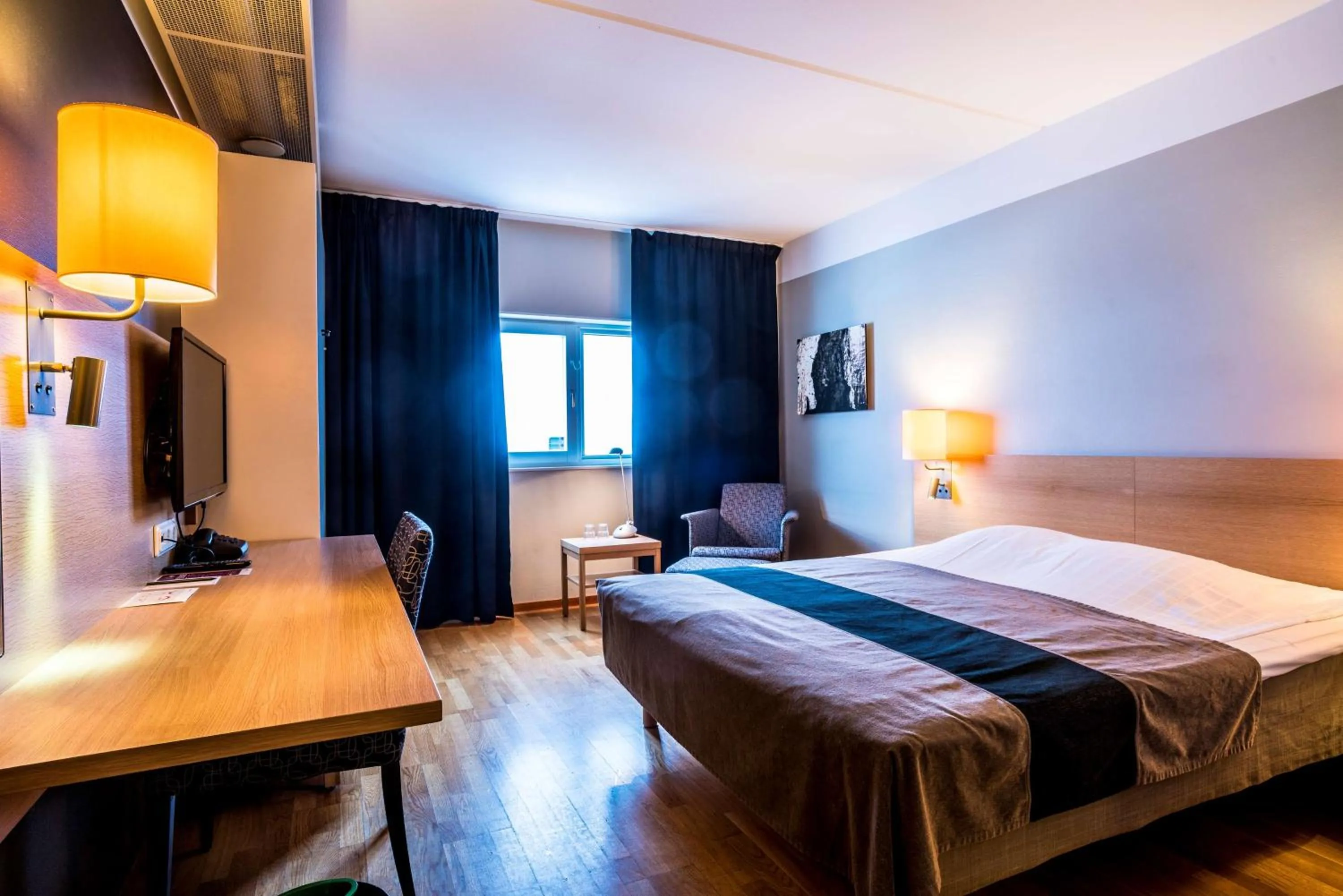 Bedroom, Bed in Scandic Plaza Umeå