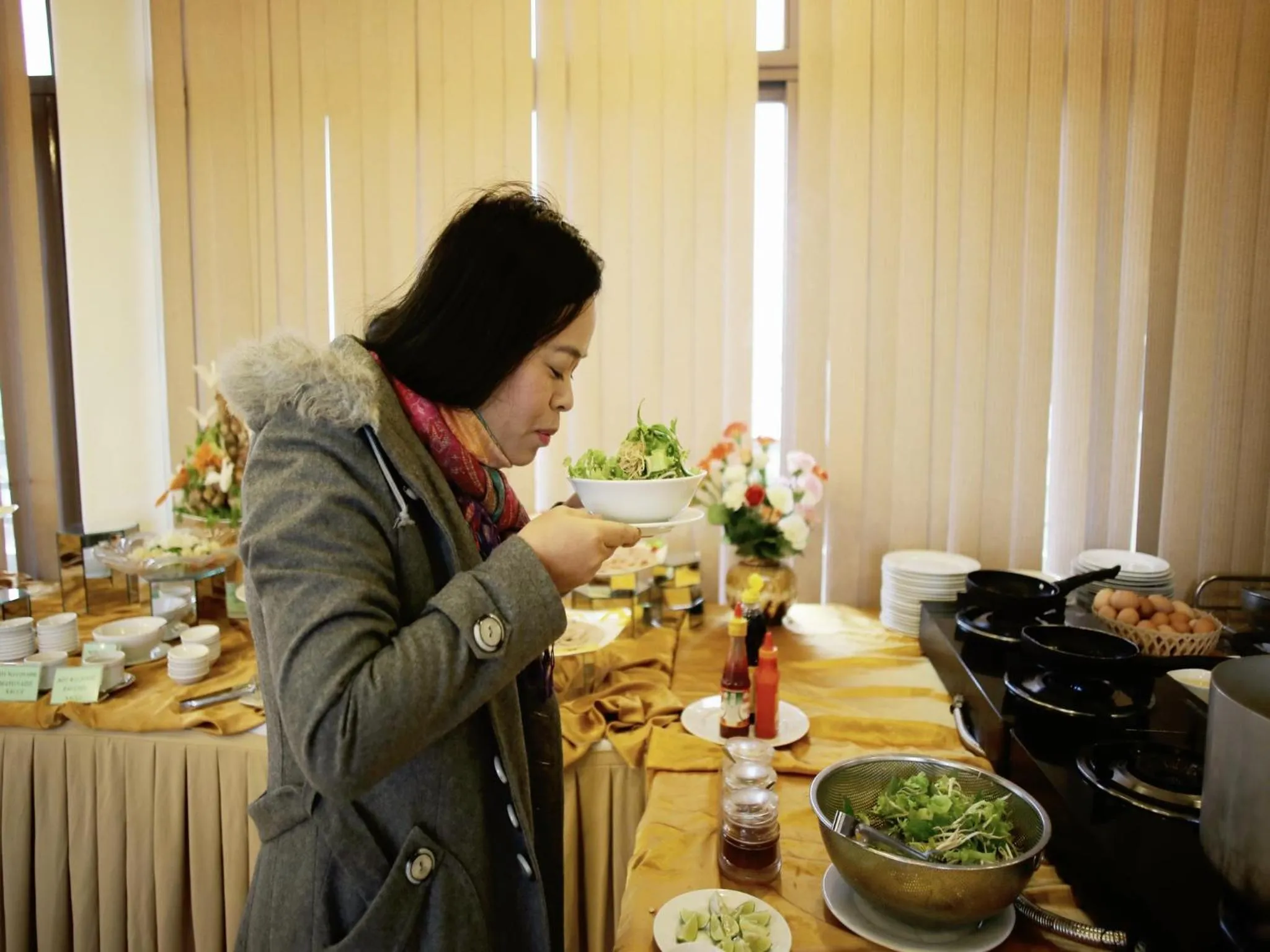 Buffet breakfast in Cosiana Hue Hotel