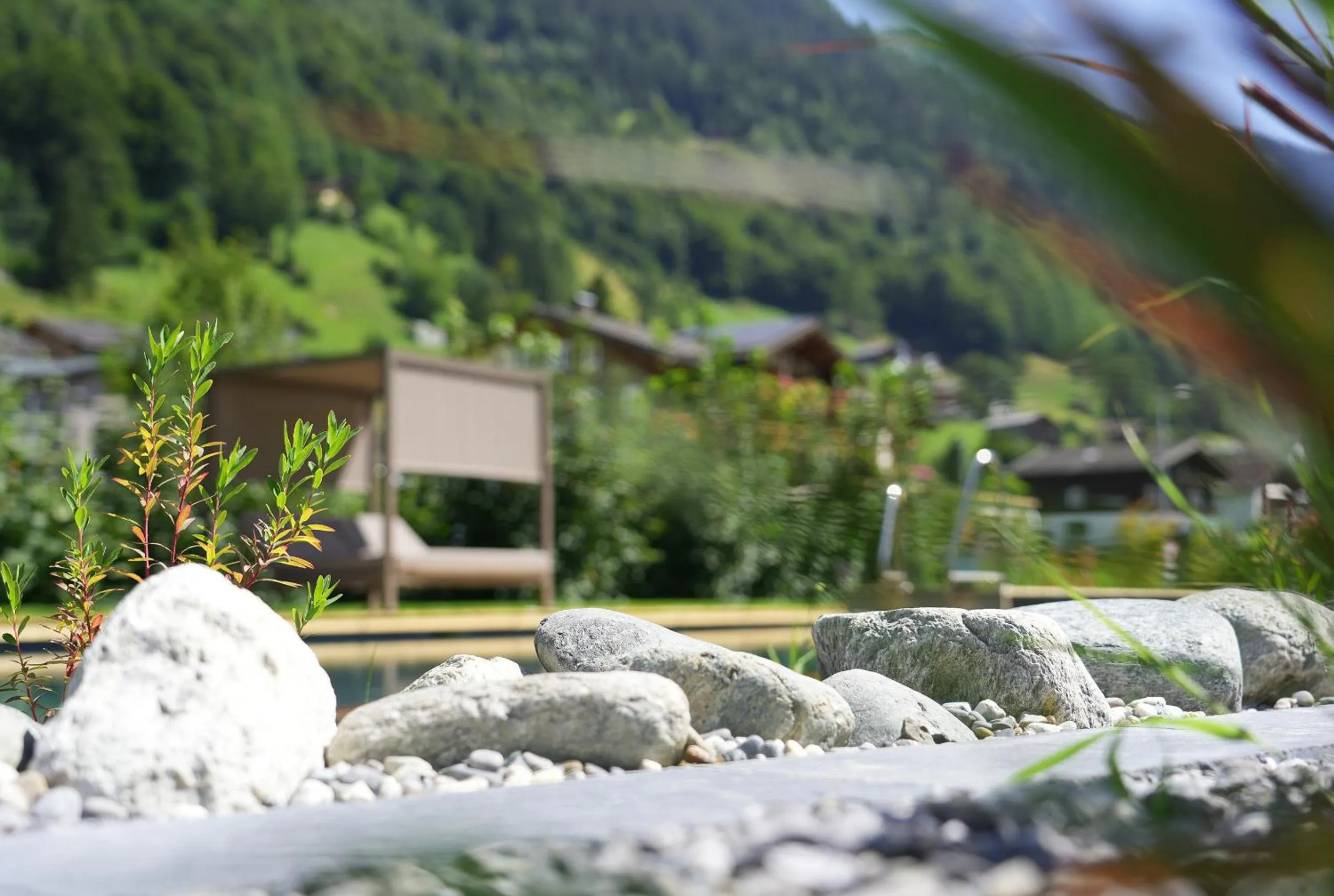 Pool view in Hotel Bergkristall