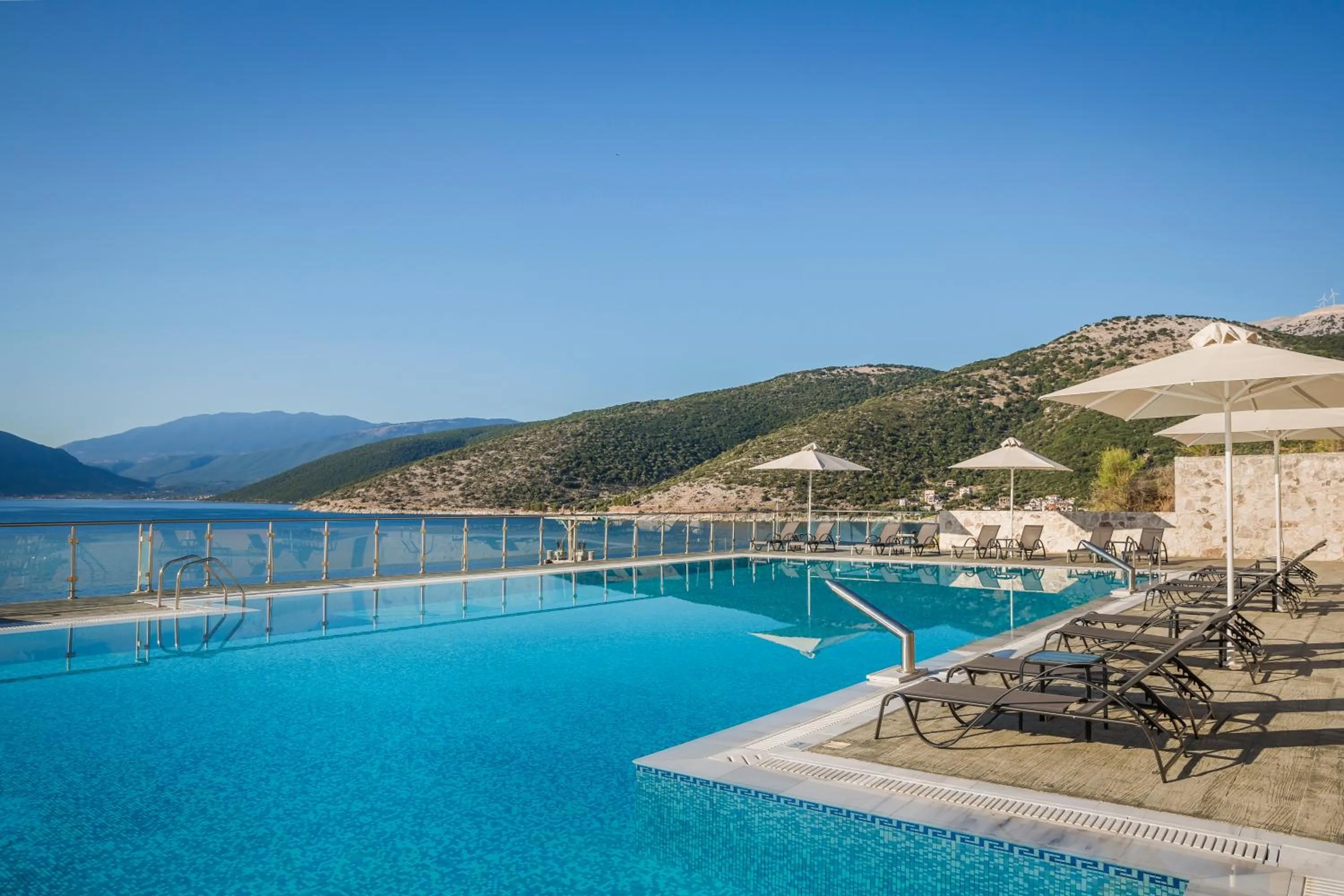 Pool view in Kefalonia Bay Palace