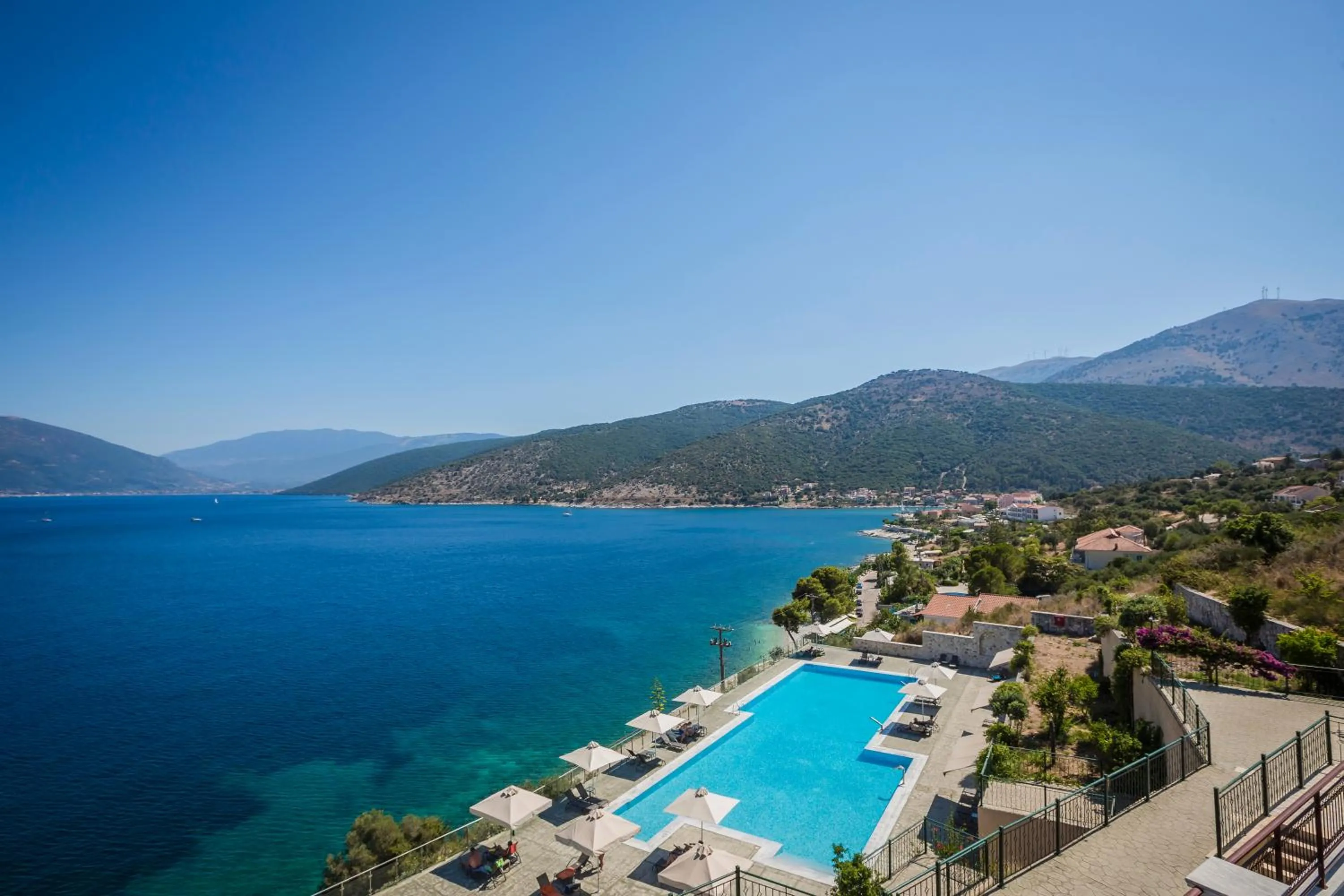 Pool view in Kefalonia Bay Palace