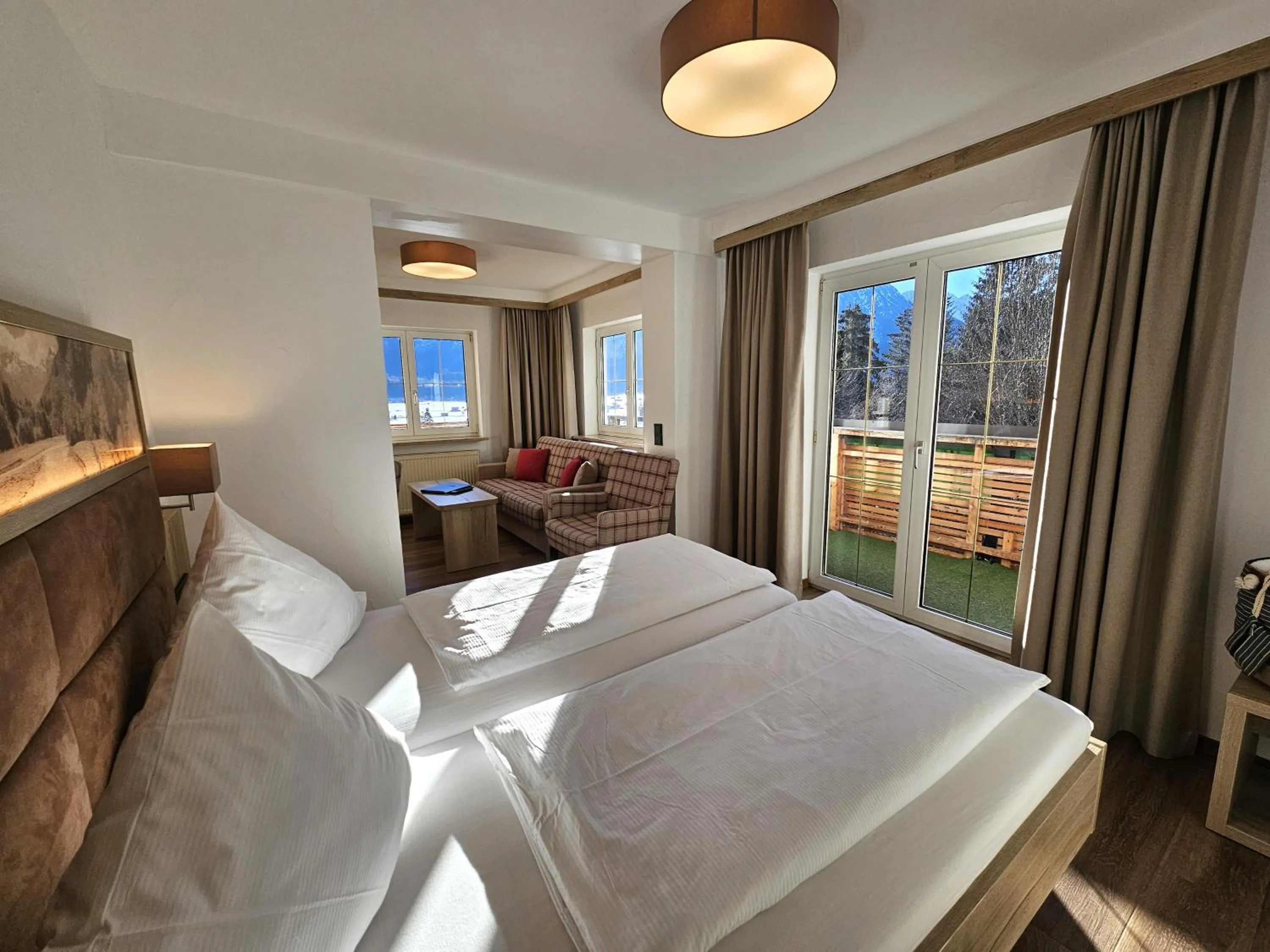 View (from property/room), Bed in Naturhotel Café Waldesruhe