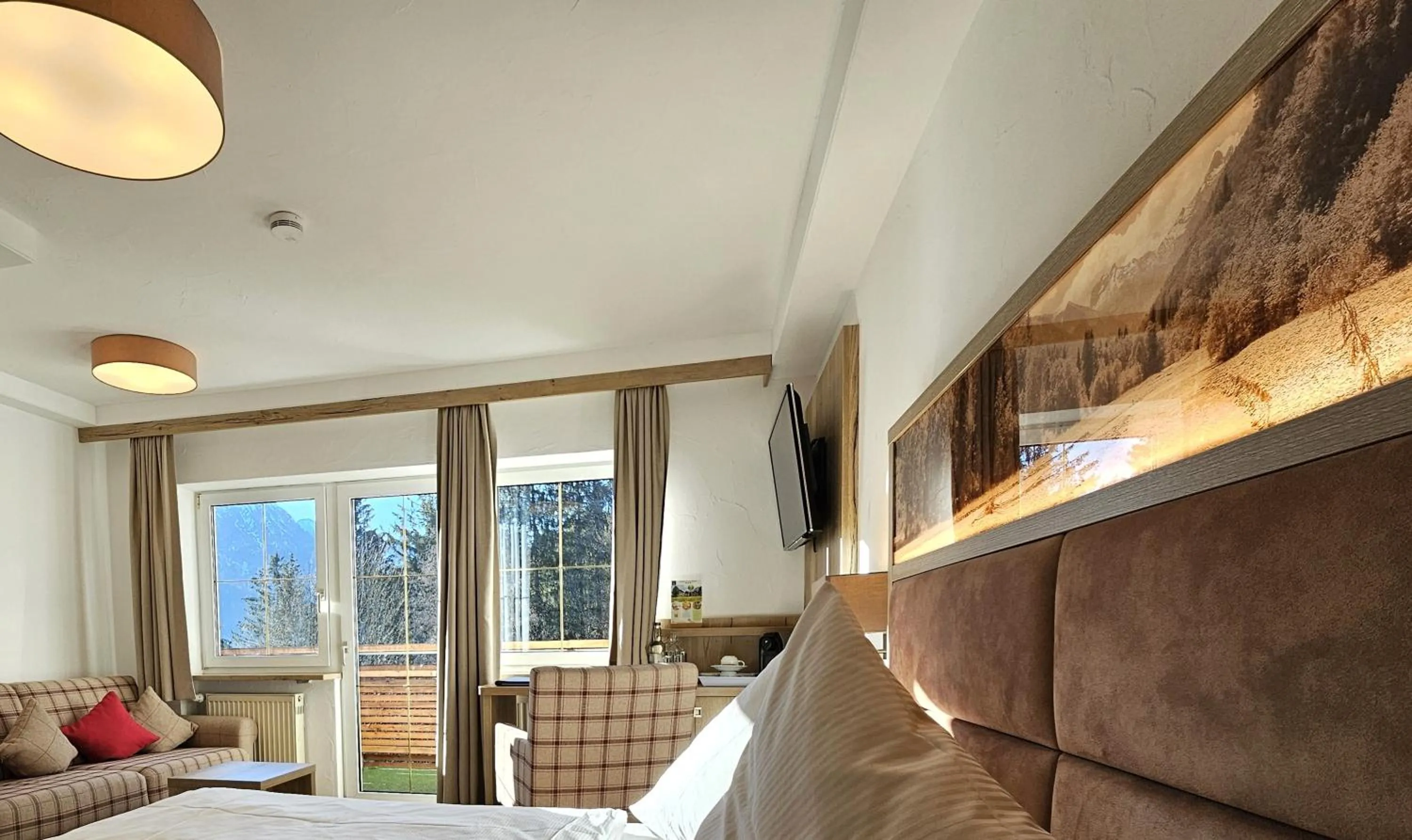 View (from property/room), Bed in Naturhotel Café Waldesruhe