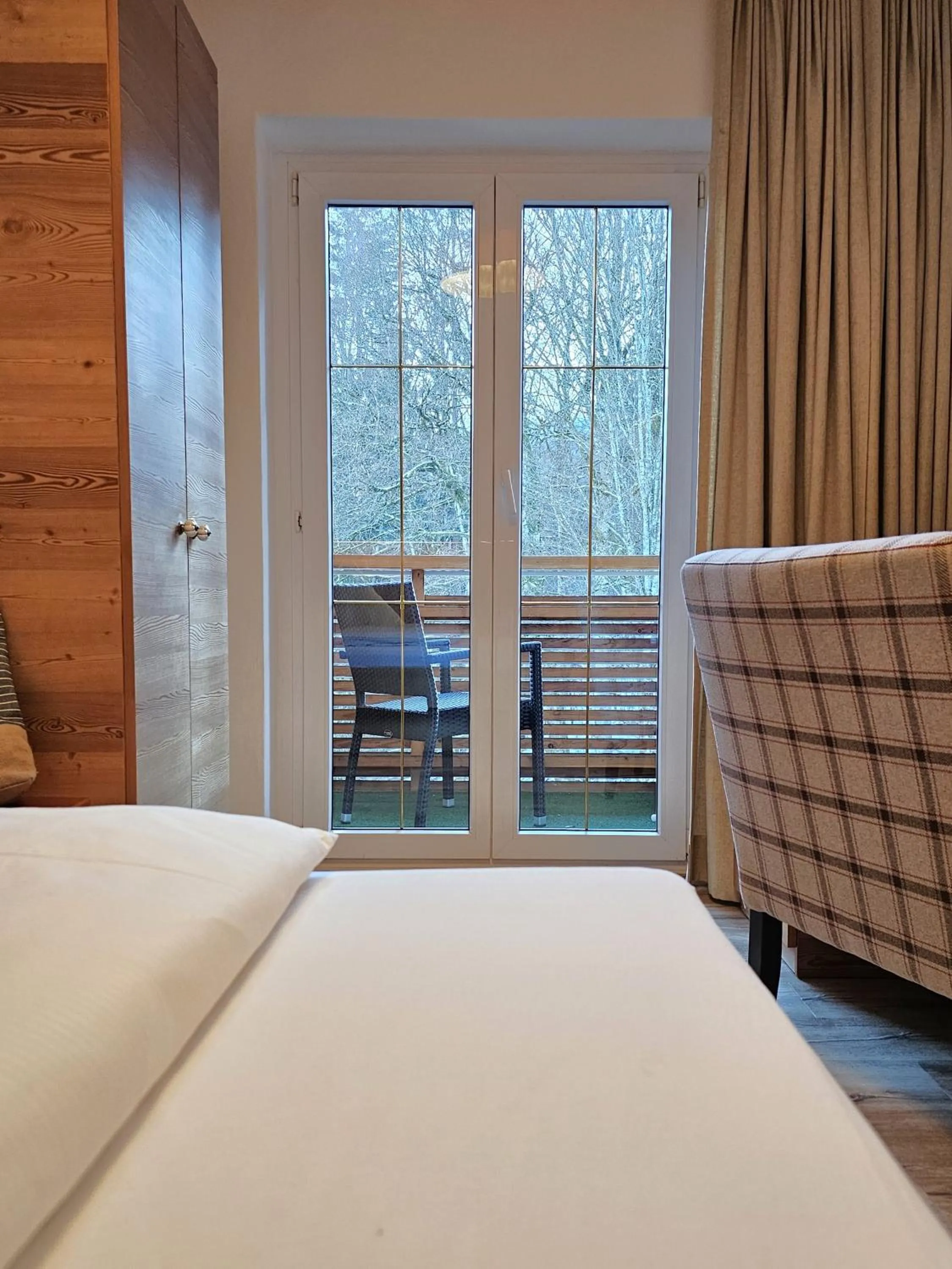 View (from property/room), Bed in Naturhotel Café Waldesruhe