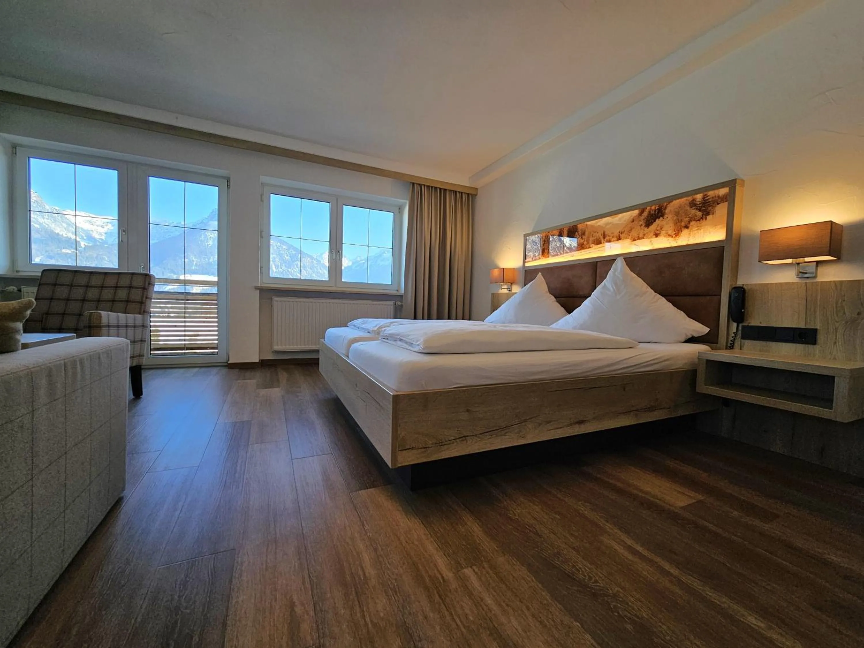 View (from property/room), Bed in Naturhotel Café Waldesruhe