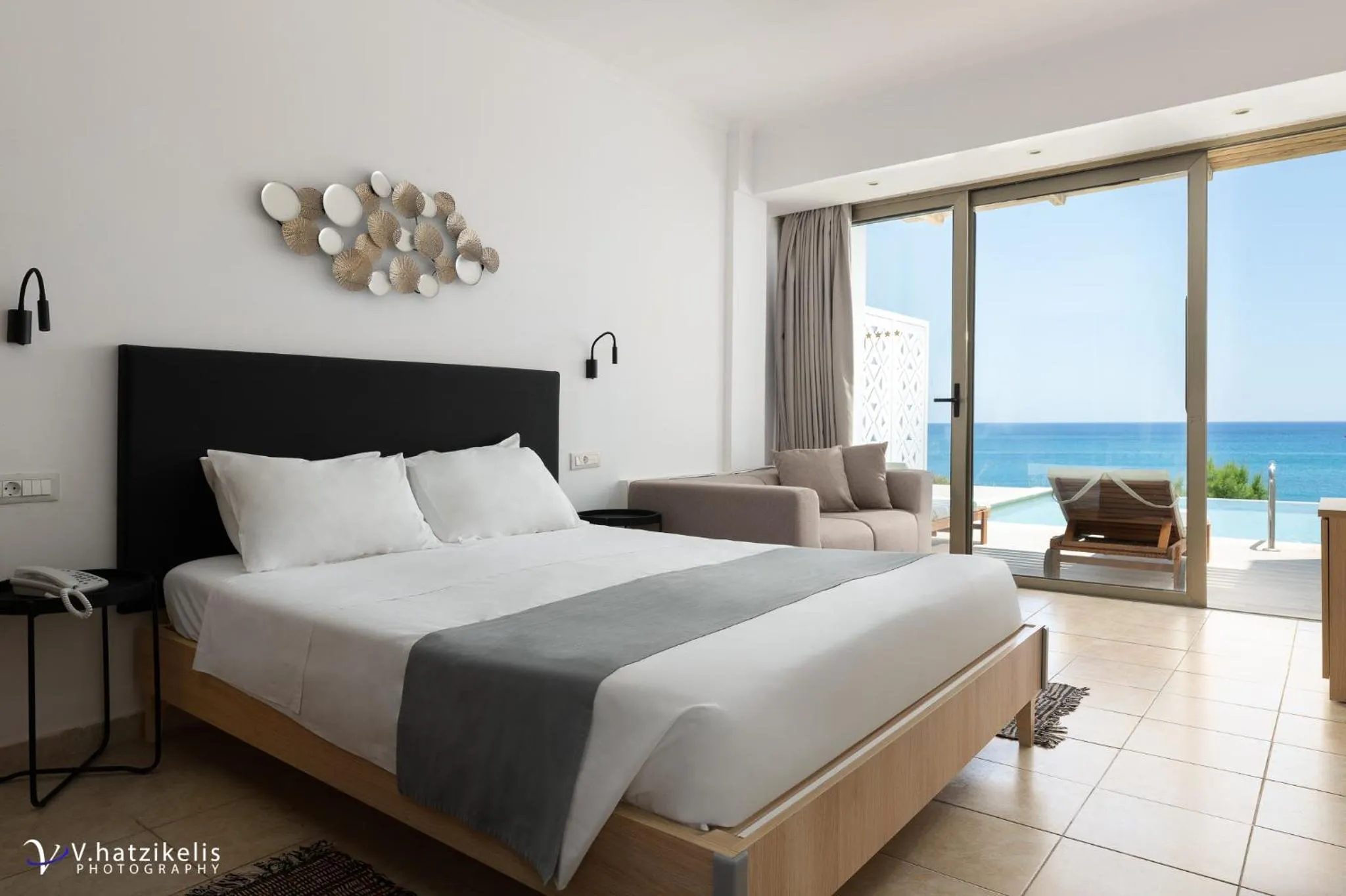 Bedroom, Bed in Paralos Rodos Lifestyle