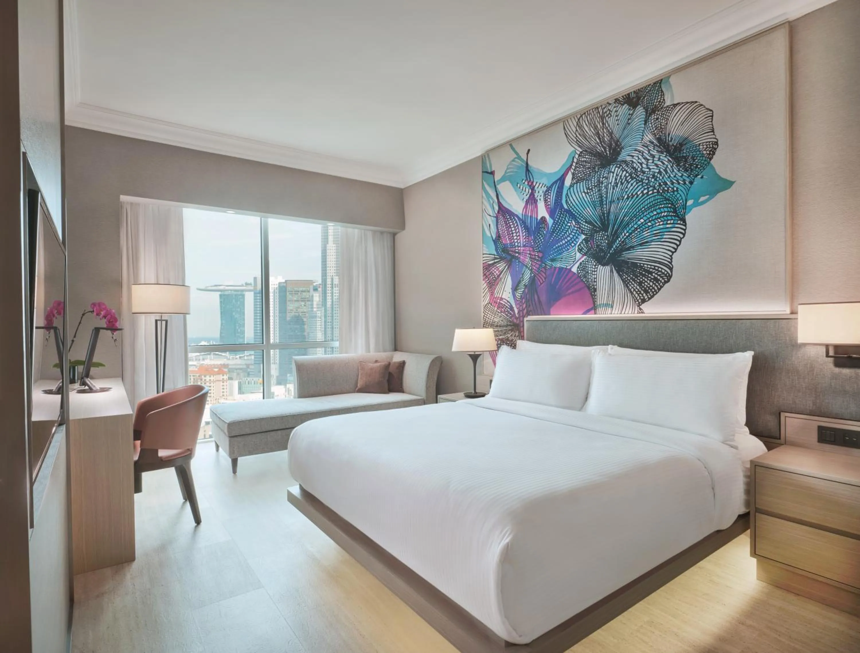 Bed in Grand Copthorne Waterfront