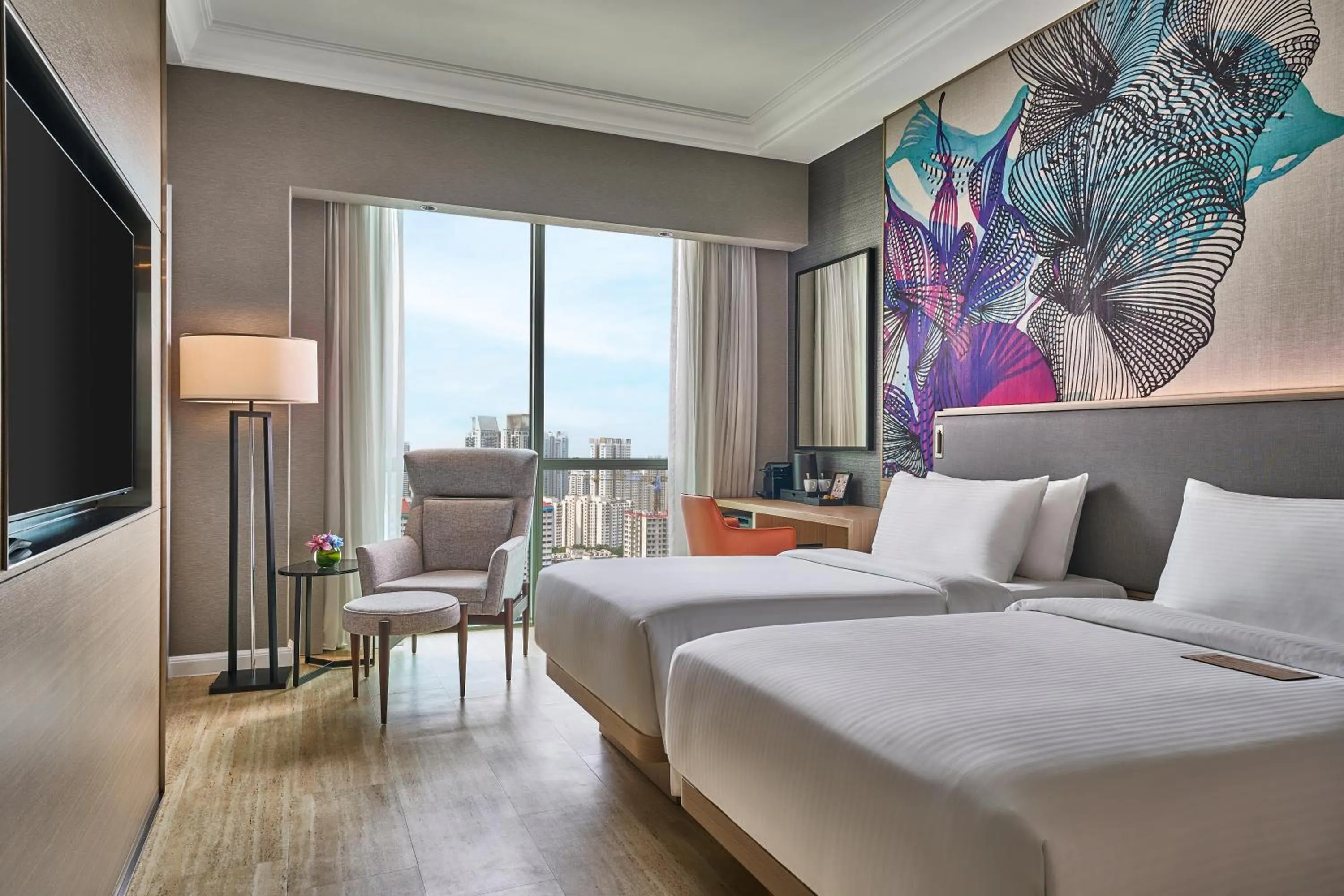 Bed in Grand Copthorne Waterfront Hotel Singapore