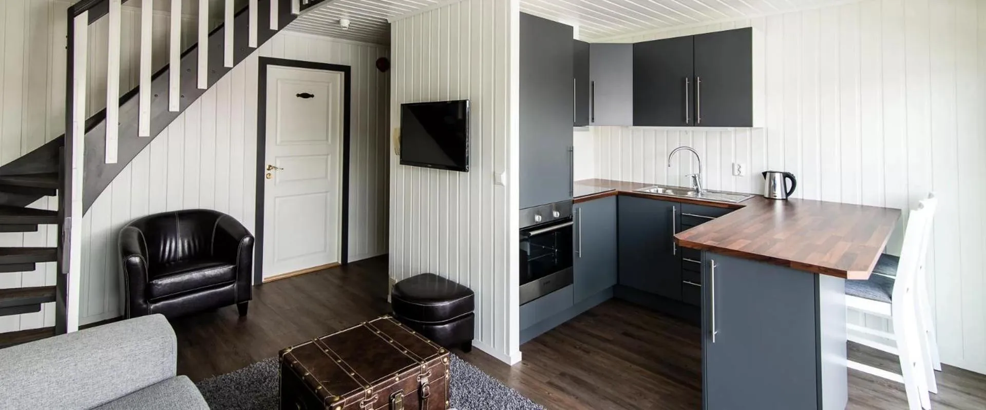 Kitchen or kitchenette in Vesterålen Resort & Kysthotell