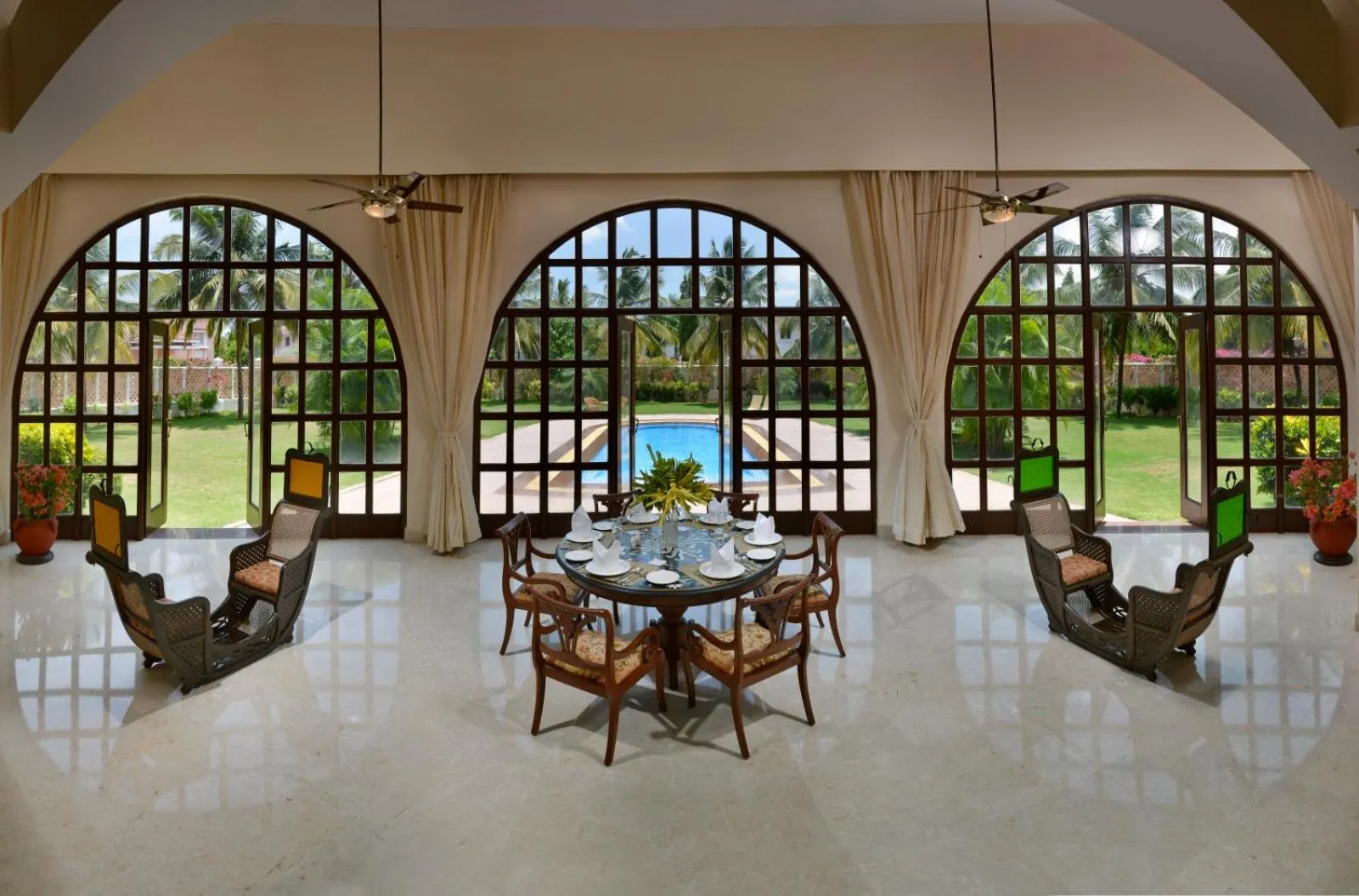 Pool view in The LaLiT Golf & Spa Resort Goa