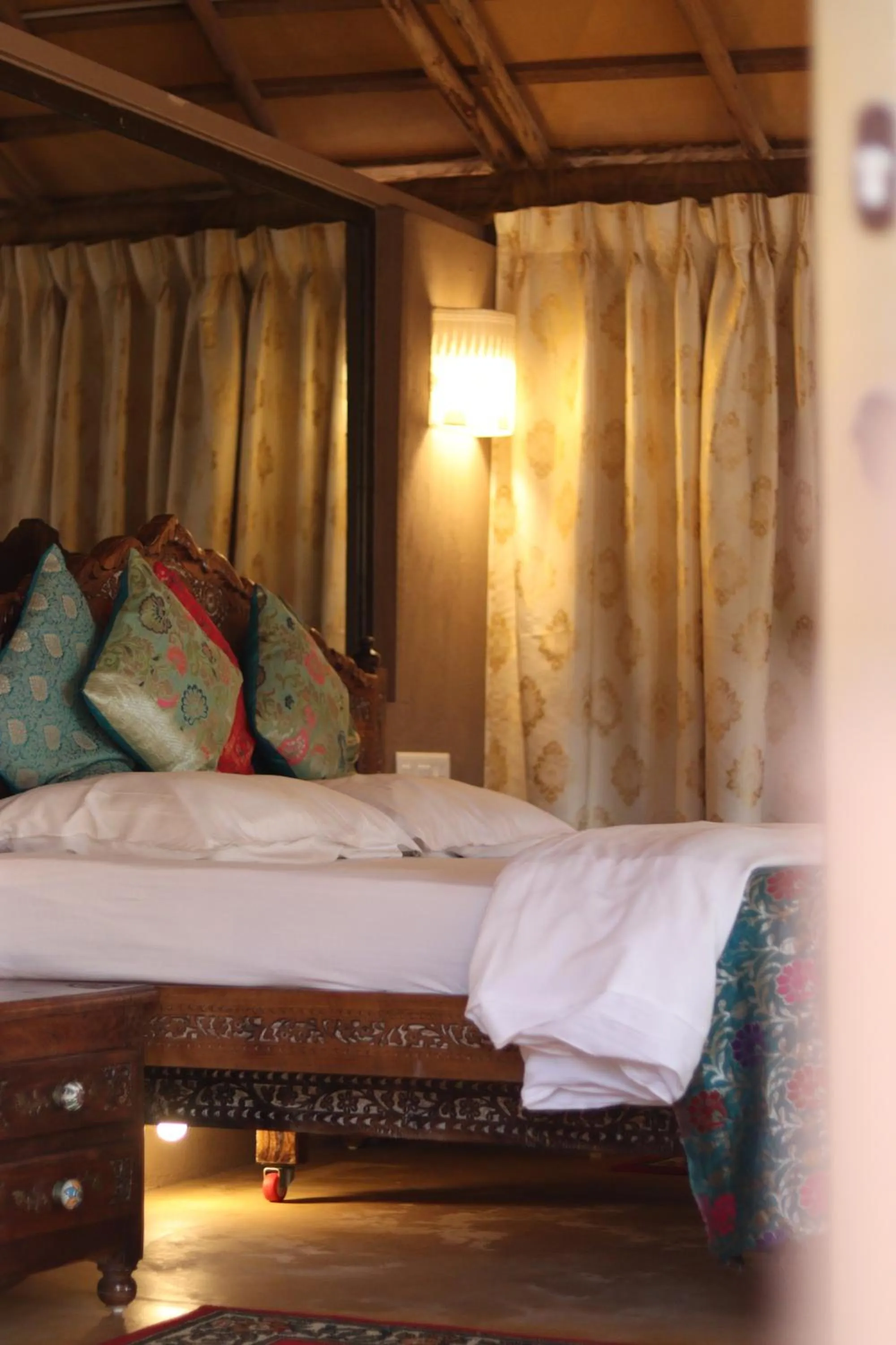 Bed in Dwarka Beach Resort Goa