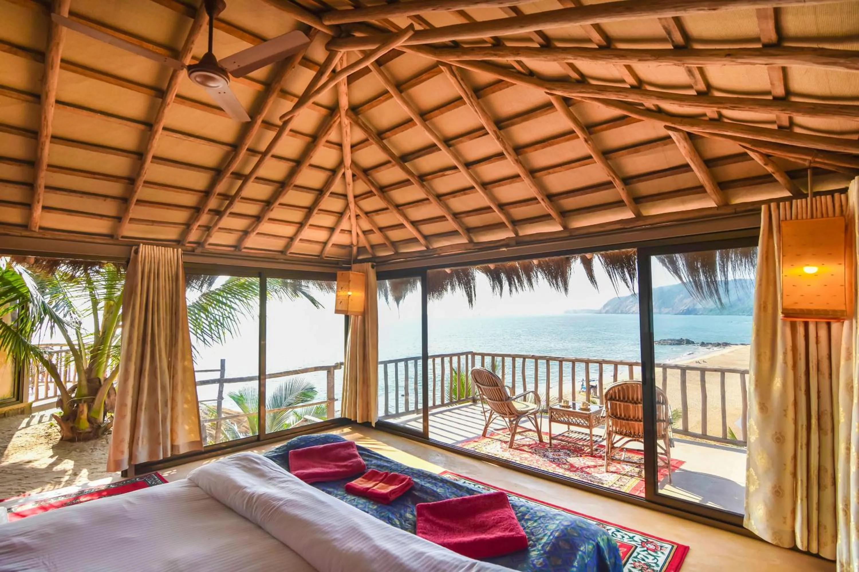 Natural landscape, Bed in Dwarka Beach Resort Goa