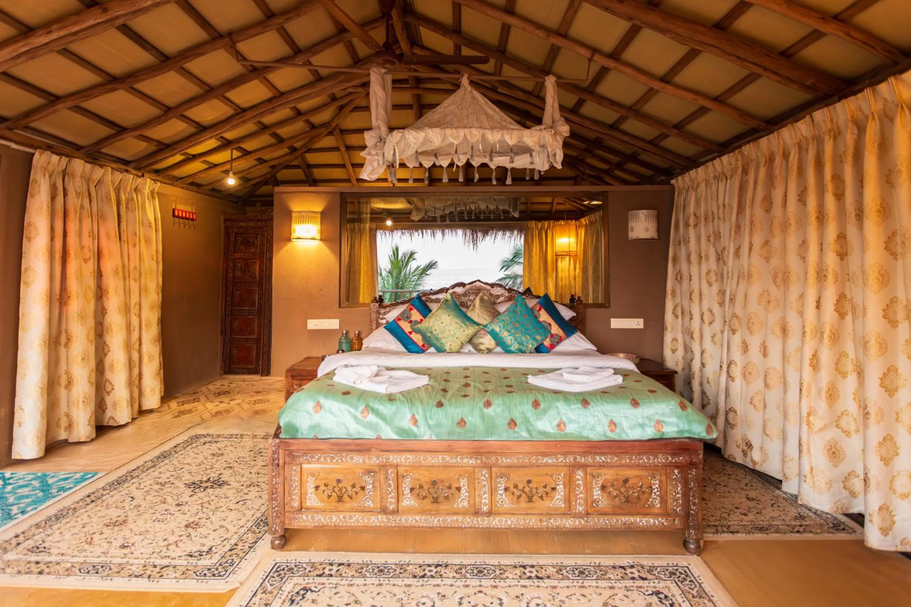 Beach, Bed in Dwarka Beach Resort Goa