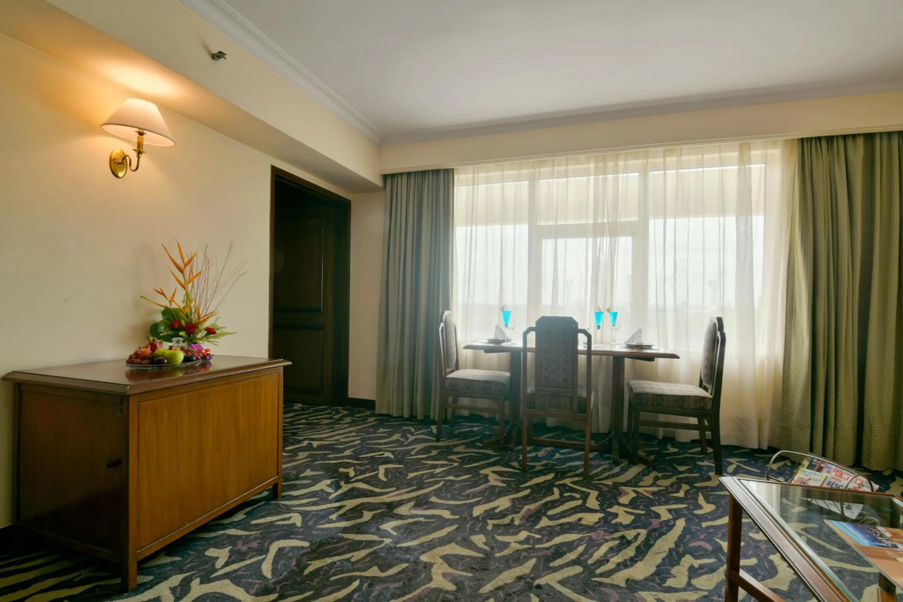 Seating area in Peerless Hotel Kolkata