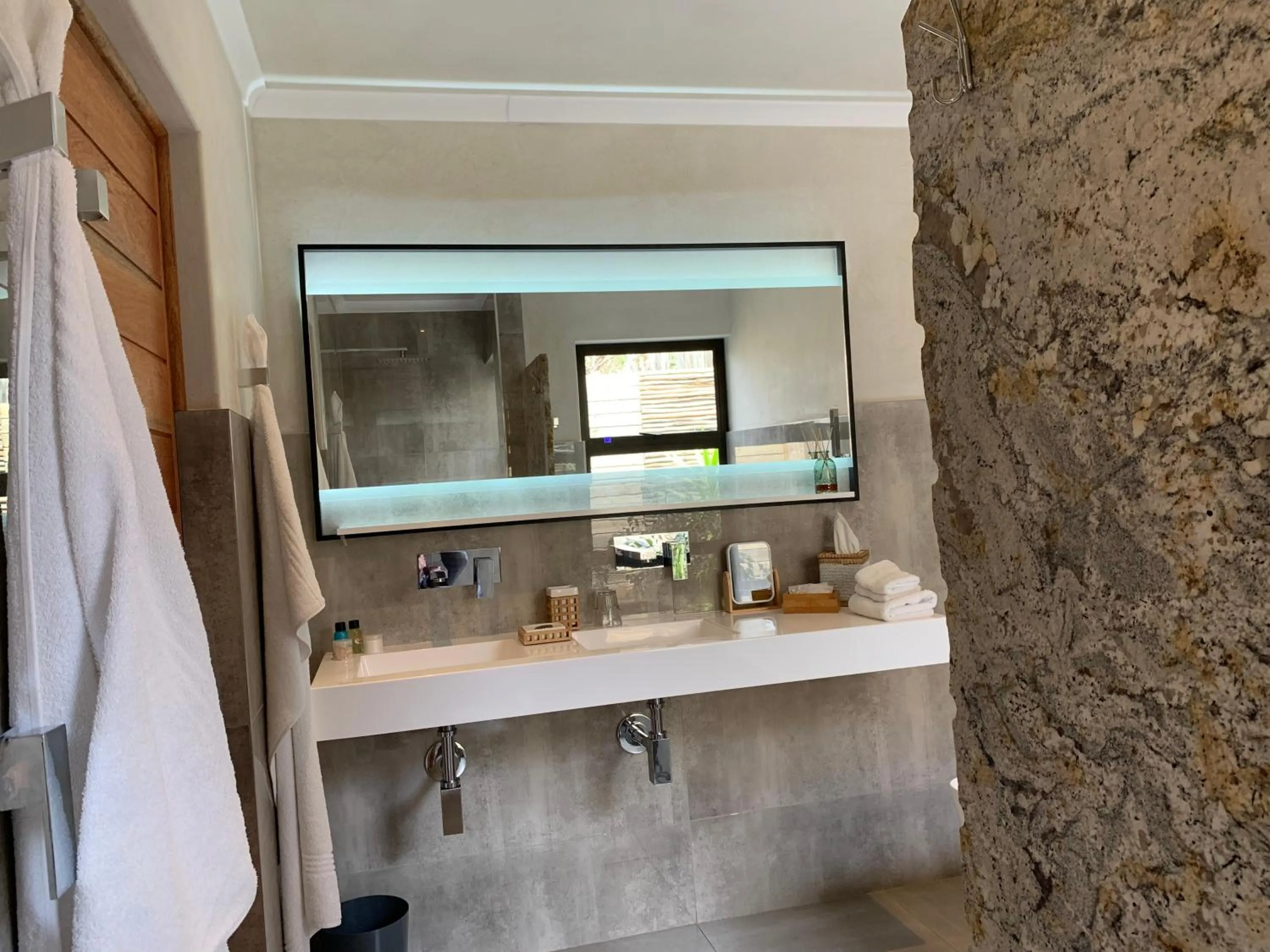 Bathroom in African Rock Hotel & Spa, a "Boutique Lifestyle Resort"