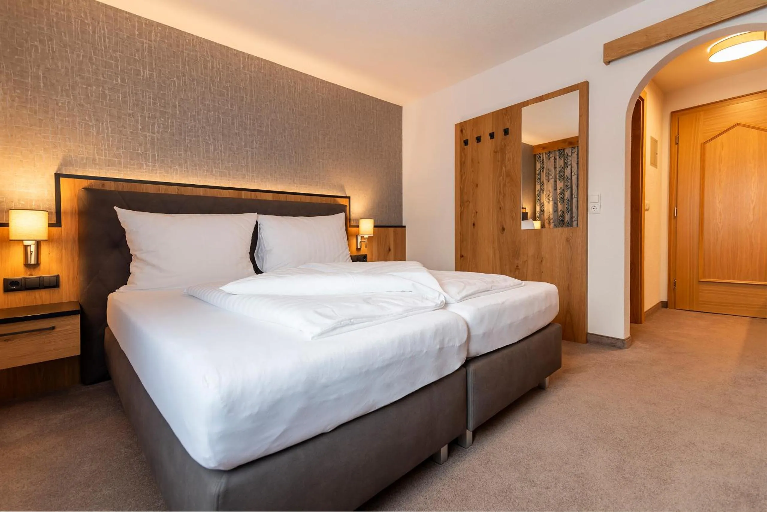 Bed in Hotel Garni Försterheim