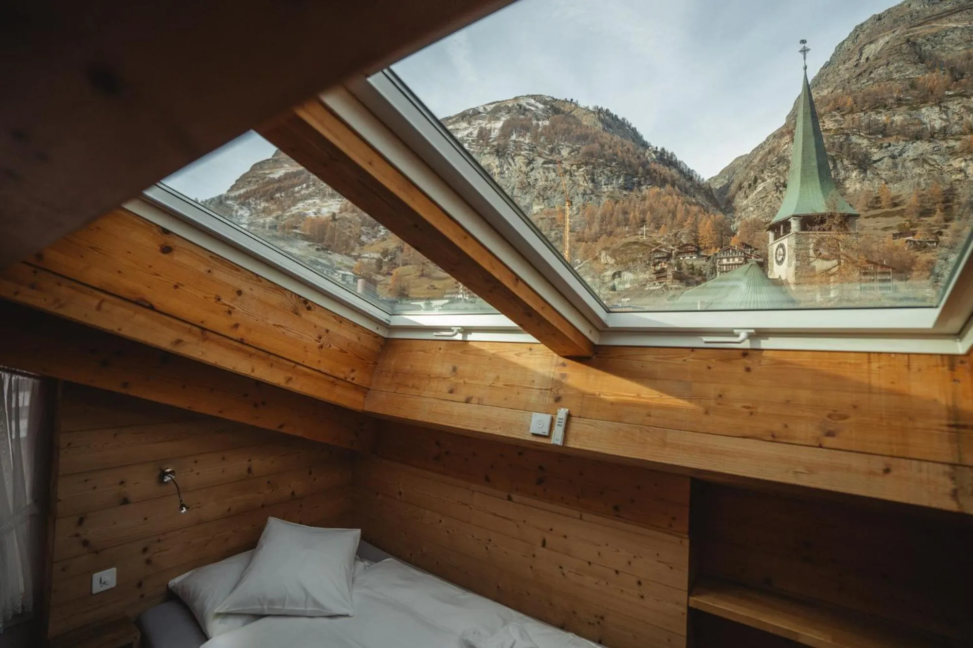 View (from property/room), Bed in Hotel Matterhornblick