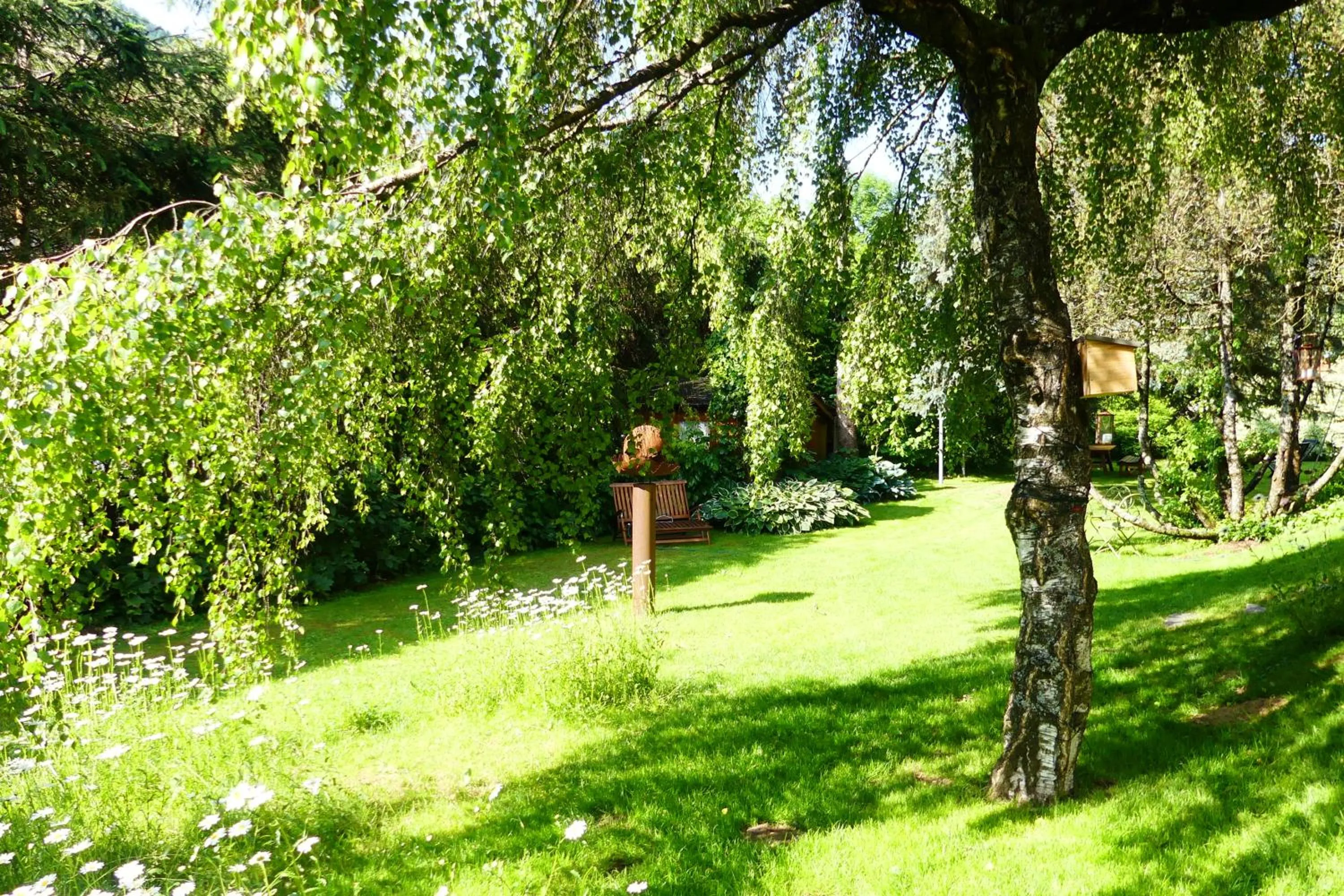 Garden view in Ferienwohnungen Familie Wetzlinger