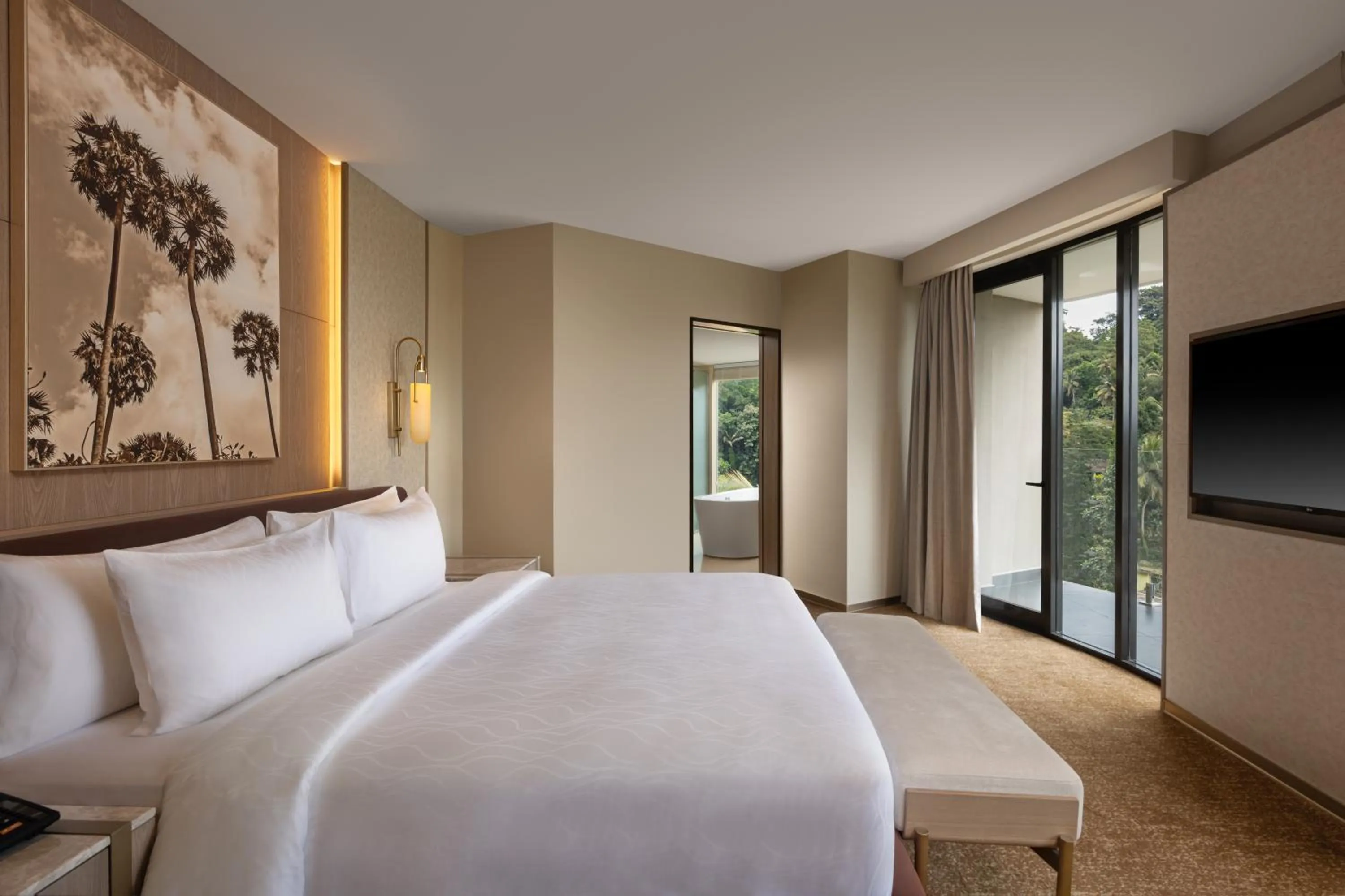 Bed in The Golden Crown Hotel