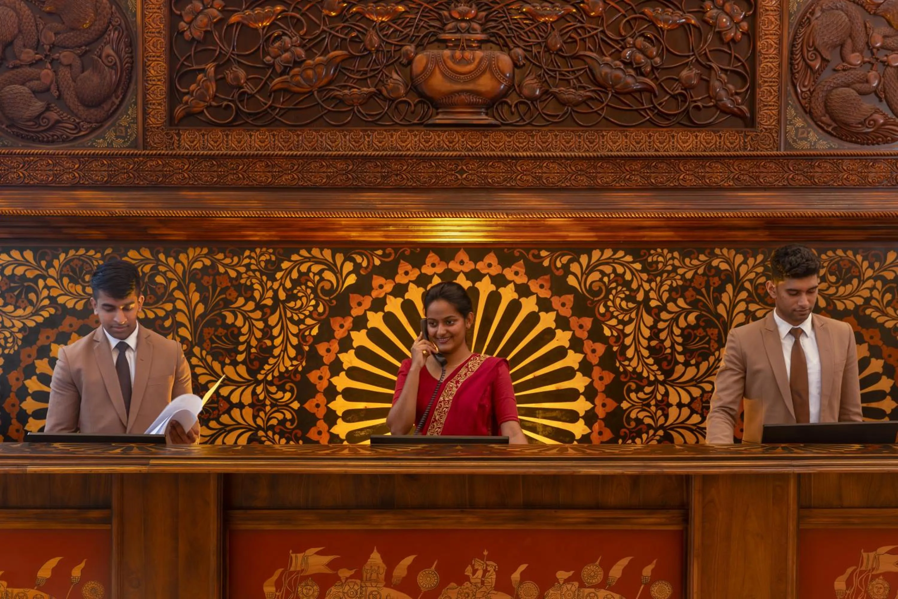Staff in The Golden Crown Hotel