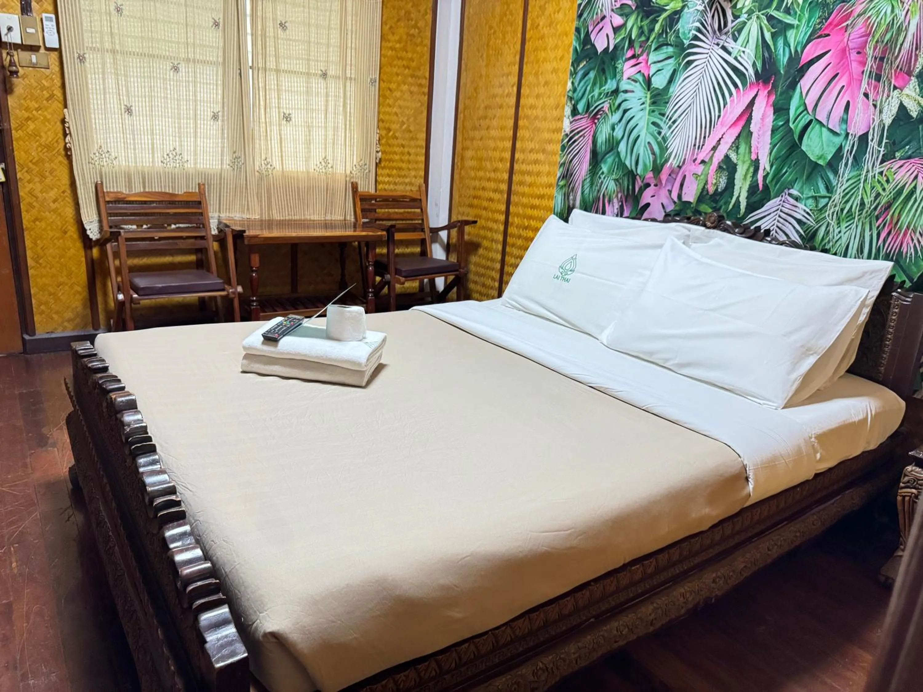 Bed in Lai Thai Guest House