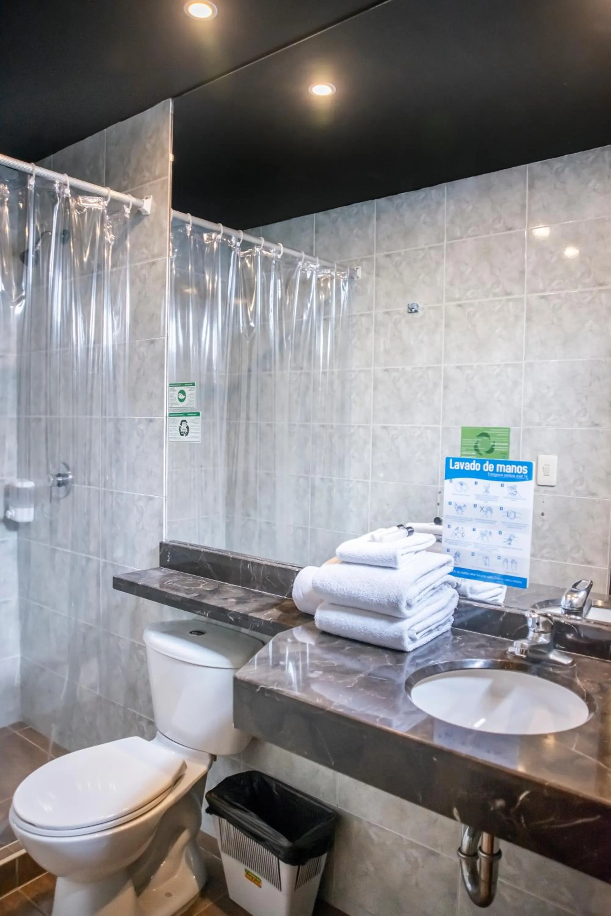 Shower in Hotel Santa Barbara Real