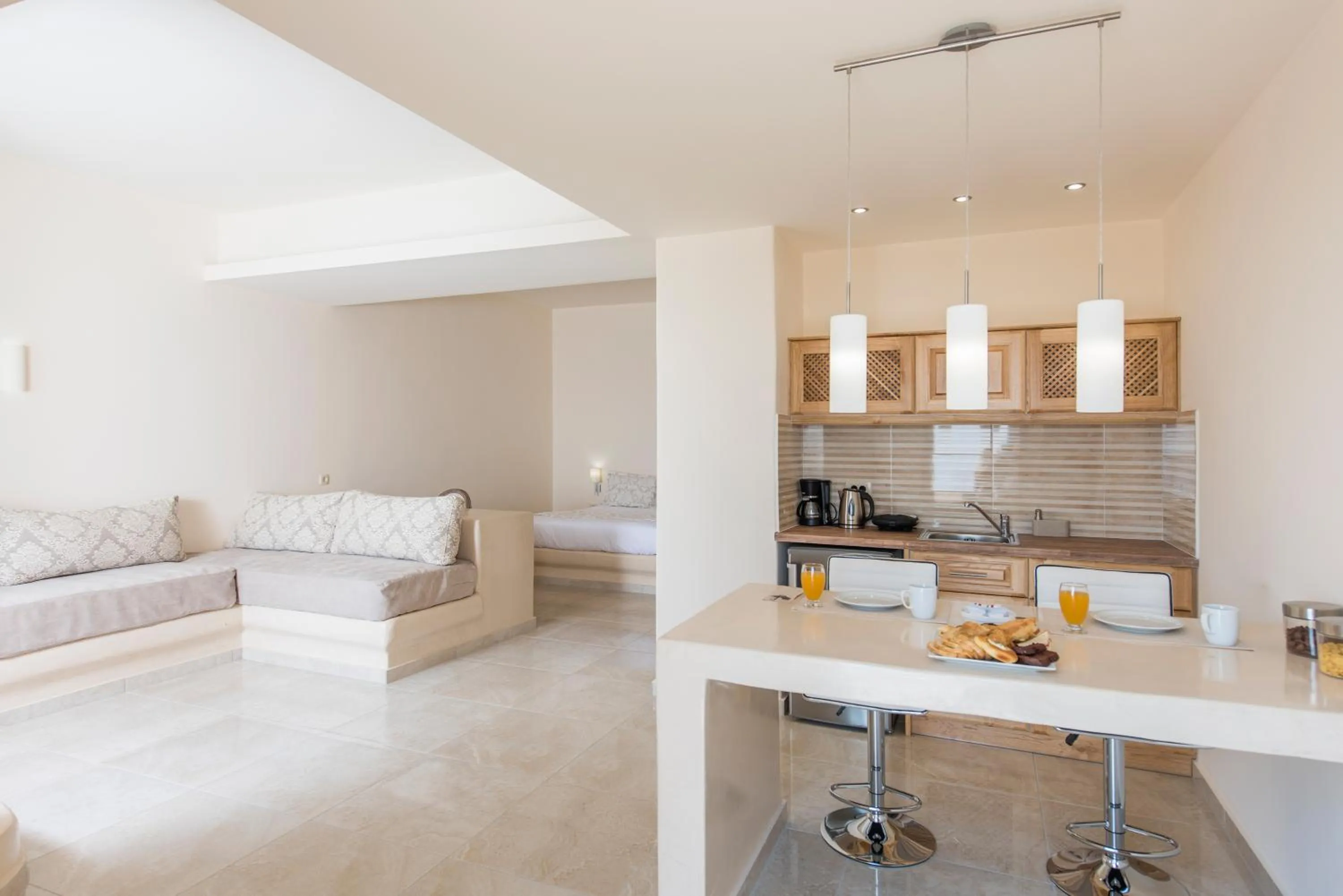 Living room in Perla Nera Suites